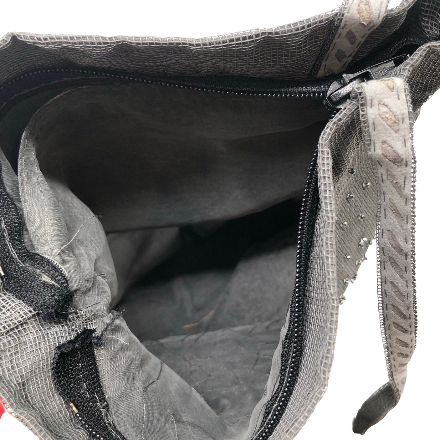 Naisten Handmade - Olkalaukku, koko Mini - Harmaa (2)
