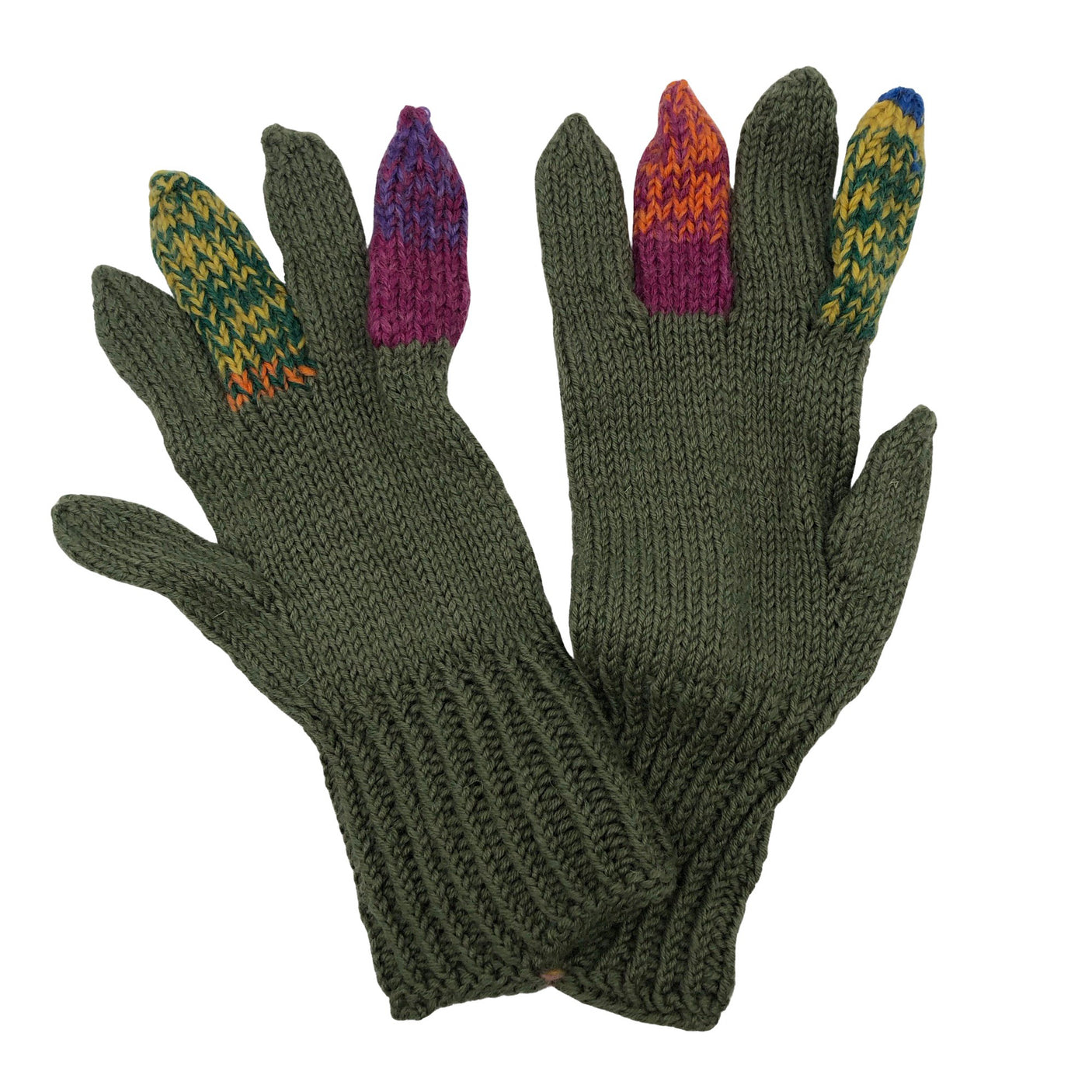 Naisten Handmade - Sormikkaat, koko Ei kokoa - Vihreä (1)