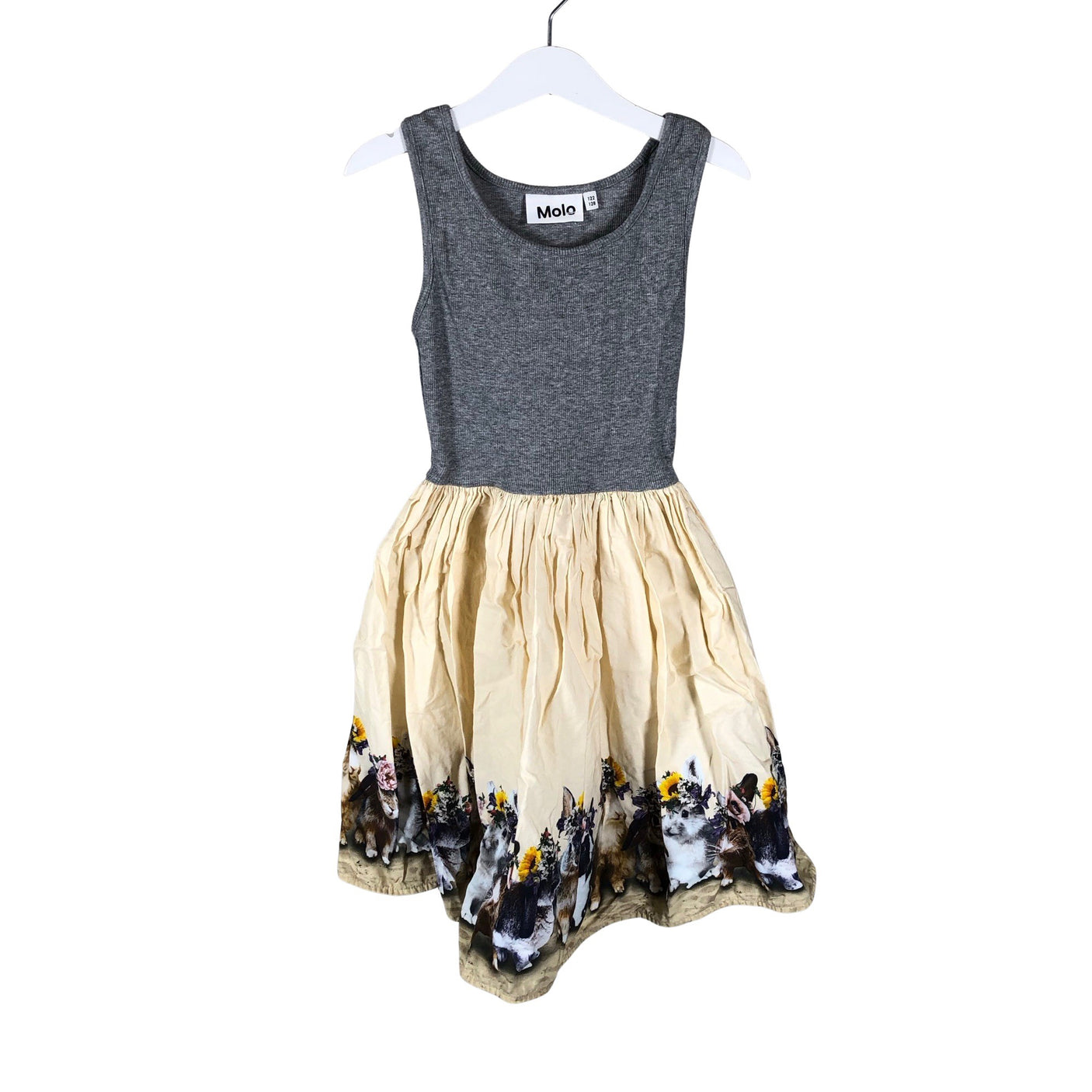 Tyttöjen Molo Kids - Kangasmekko, koko 122 - 128 - Keltainen (1)