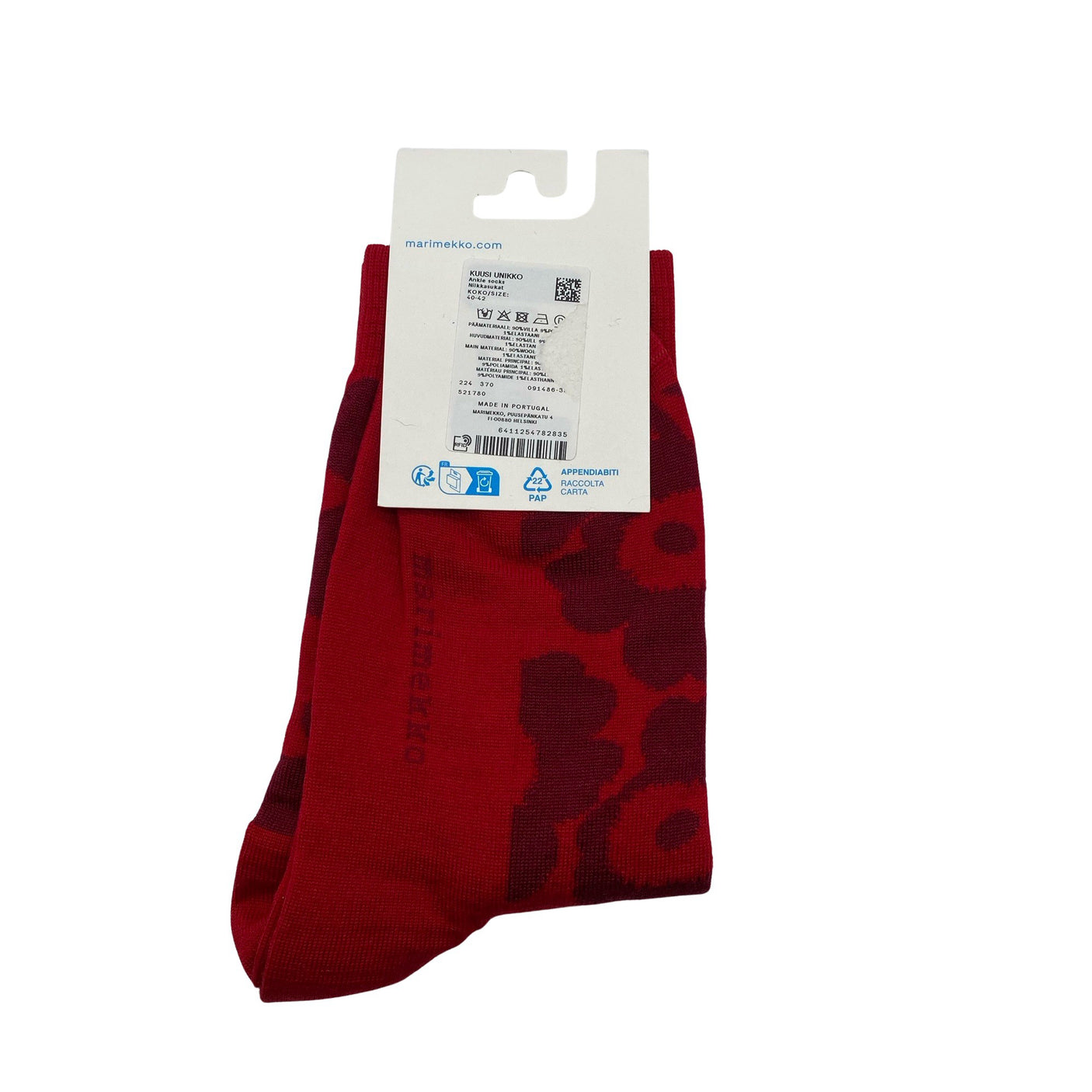 Unisex Marimekko - Sukat, koko 40 - Punainen (2)