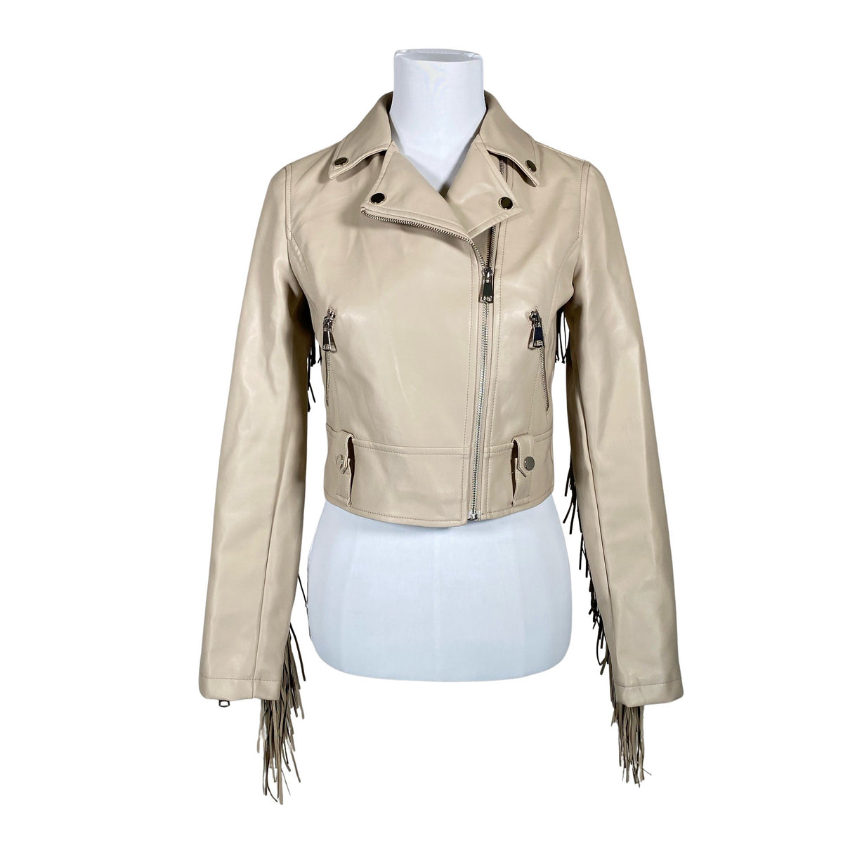 Naisten Copperose - Nahkatakki, koko 36 - Beige (1)