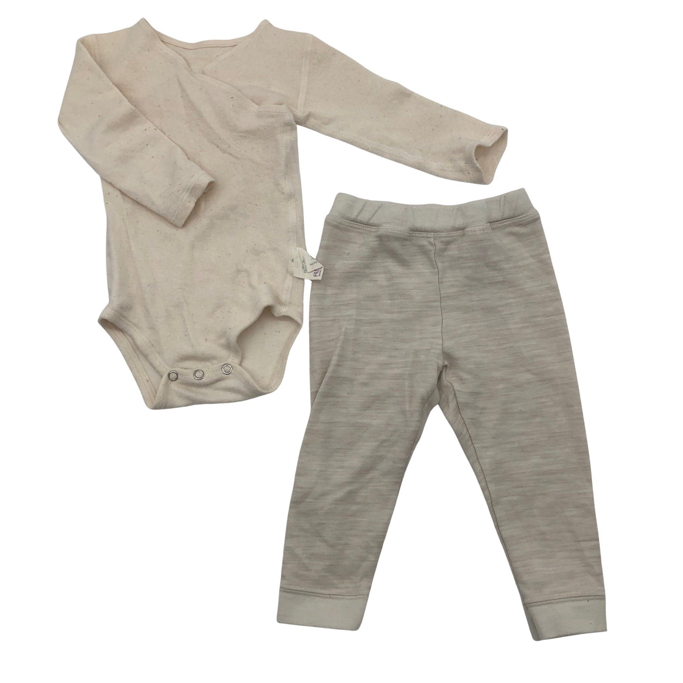 Unisex Ruskovilla - Body, koko 74 - 80 - Luonnonvalkoinen (1)
