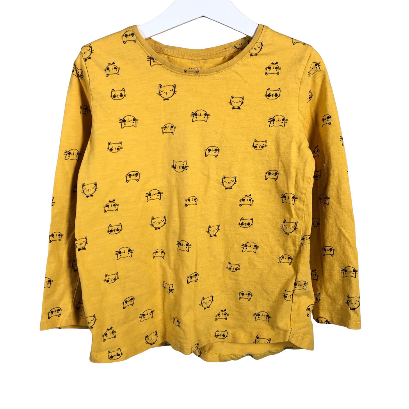 Unisex Lindex - Trikoopaita, koko 116 - 122 - Keltainen (1)