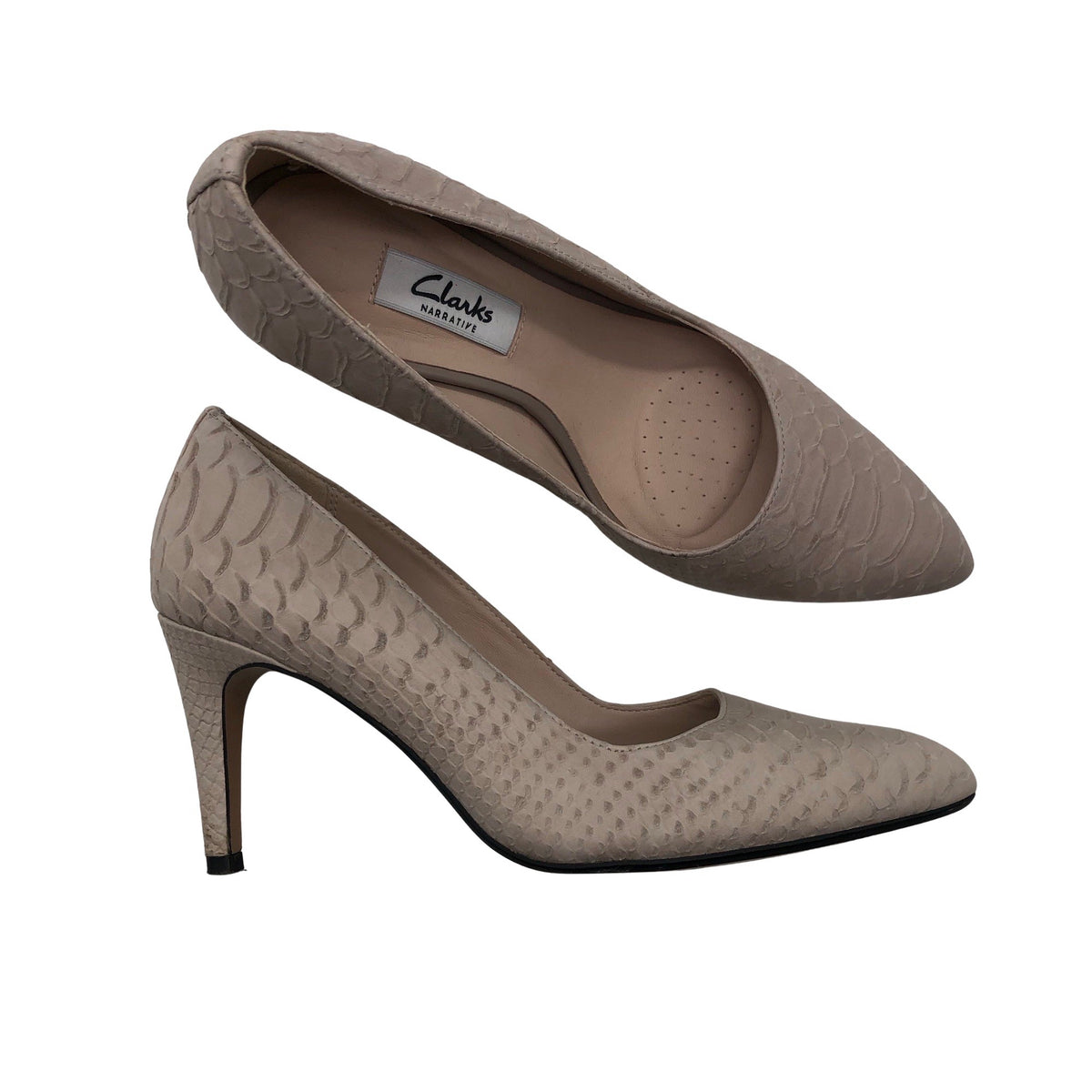 Naisten Clarks - Korkokengät, koko 37 - Beige (1)