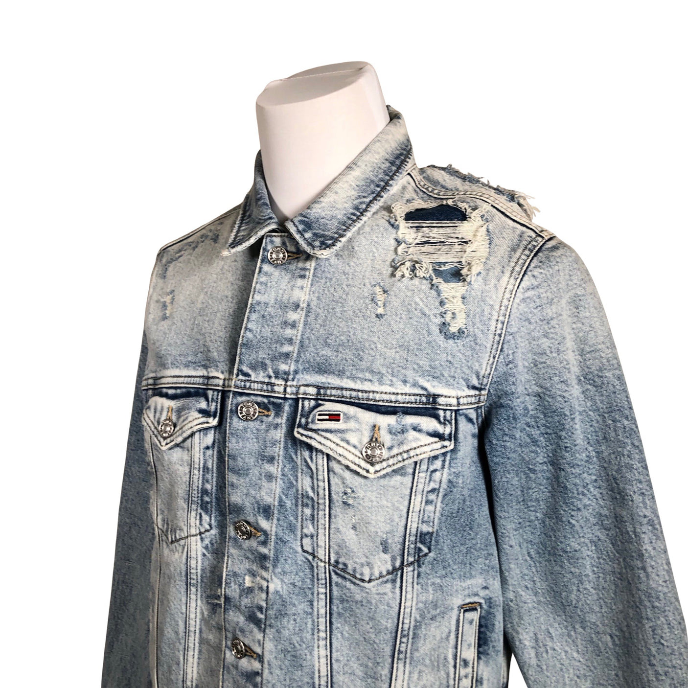 Miesten Tommy Hilfiger - Farkkutakki, koko S - Vaaleansininen (3)