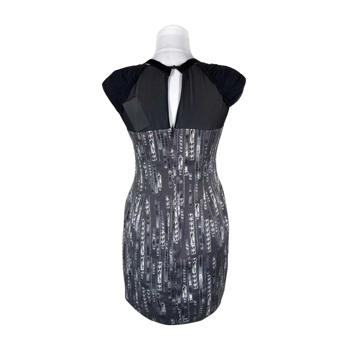 Naisten Karen Millen - Sifonkimekko, koko 40 - Harmaa (2)