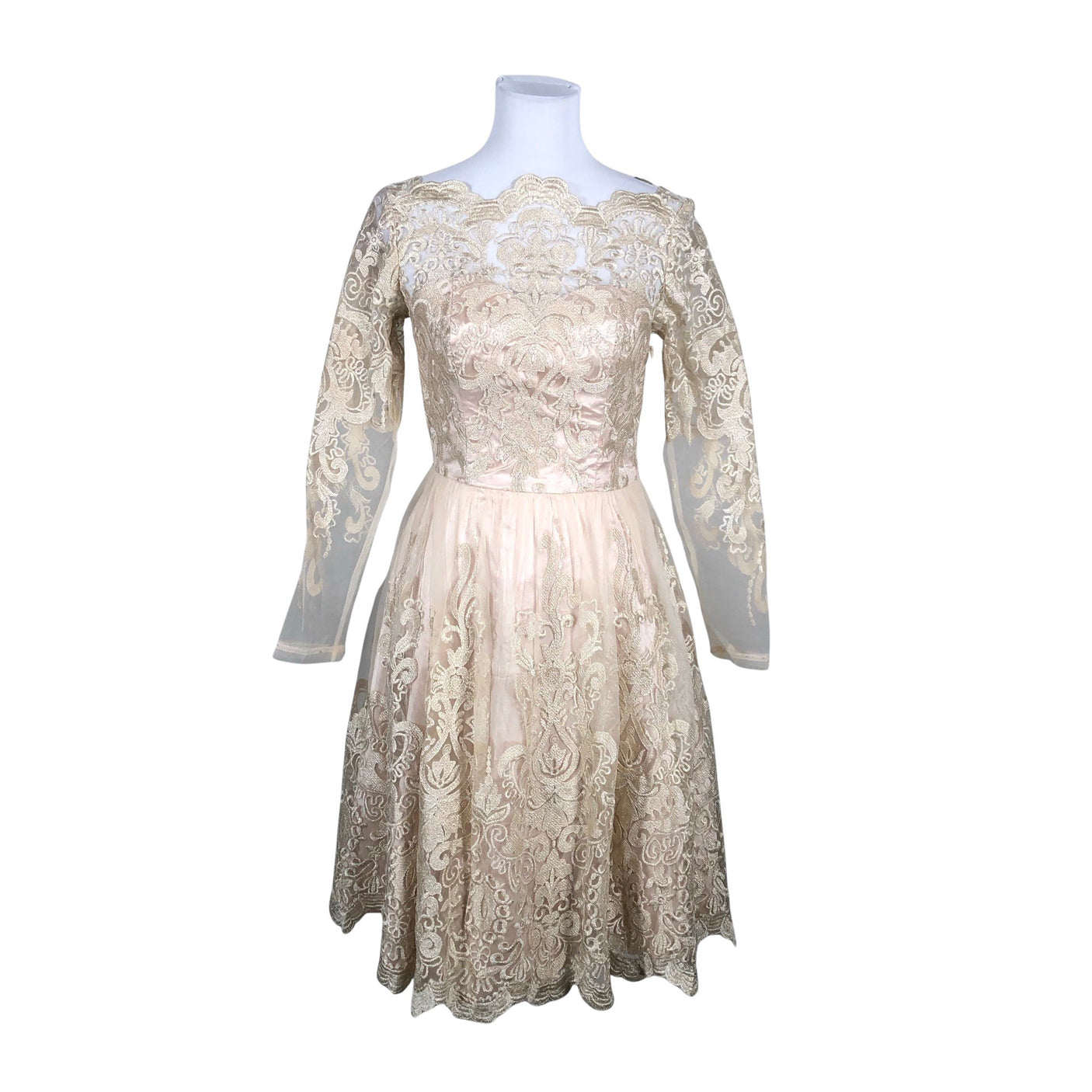Naisten Chi Chi London - Juhlamekko, koko 36 - Beige (1)