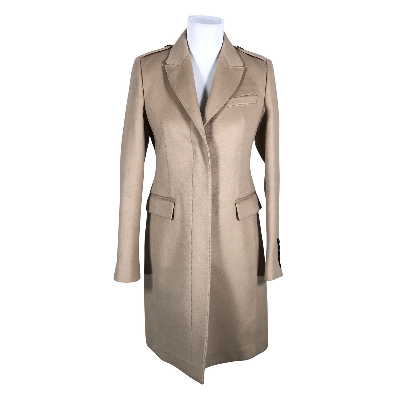 Naisten Burberry - Villakangastakki, koko 36 - Beige (1)
