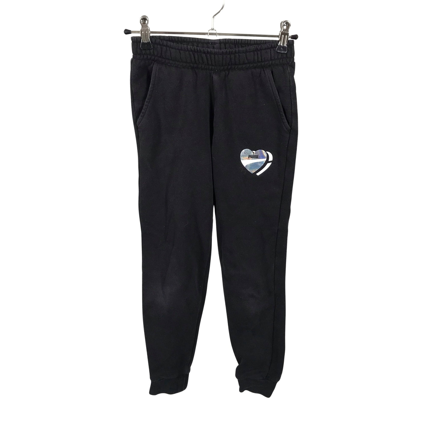 Unisex Puma - Collegehousut, koko 122 - 128 - Musta (1)