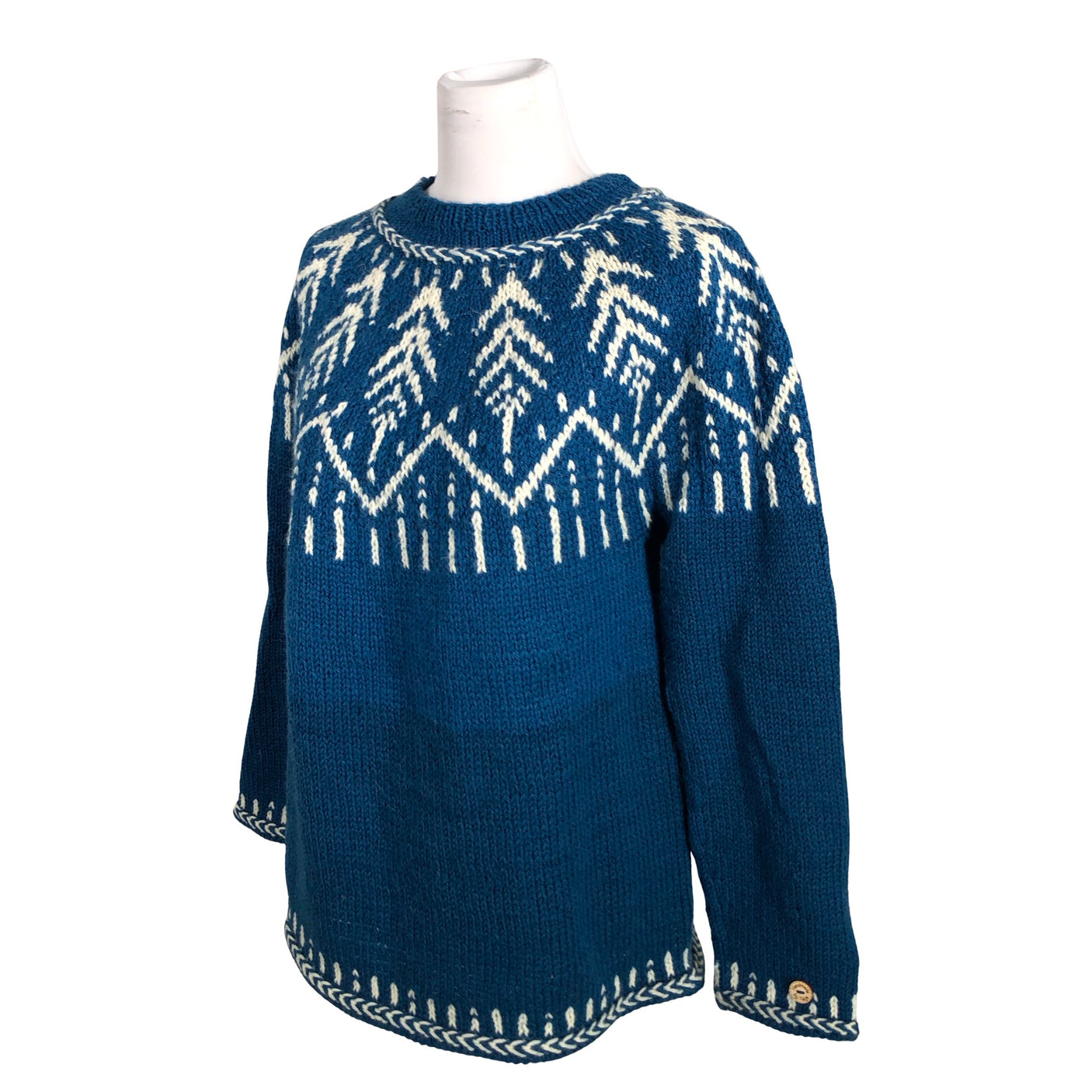 Naisten Handmade - Neulepaita, koko 40 - Sininen (3)
