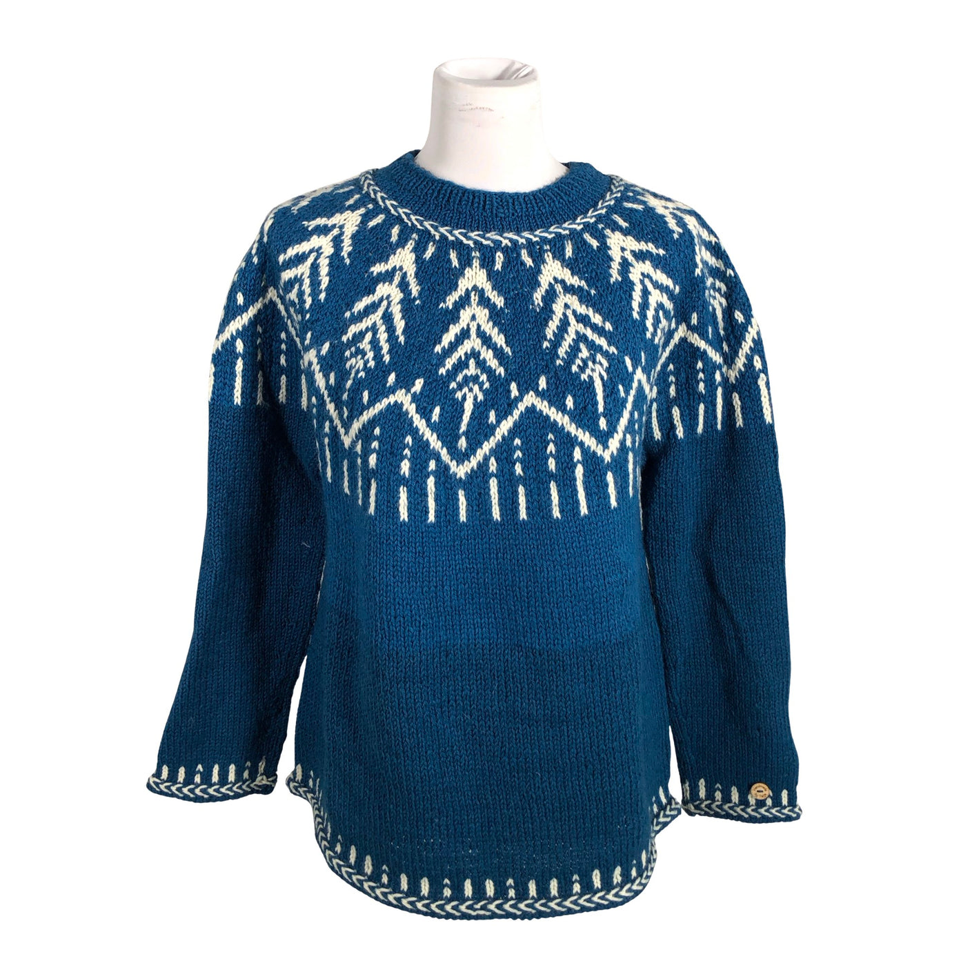 Naisten Handmade - Neulepaita, koko 40 - Sininen (1)