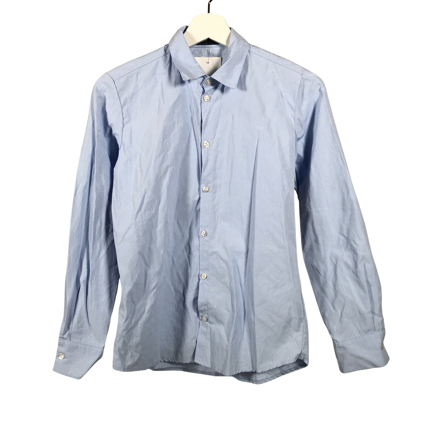 Poikien Mingnelin - Kauluspaita, koko 158 - 164 - Vaaleansininen (1)