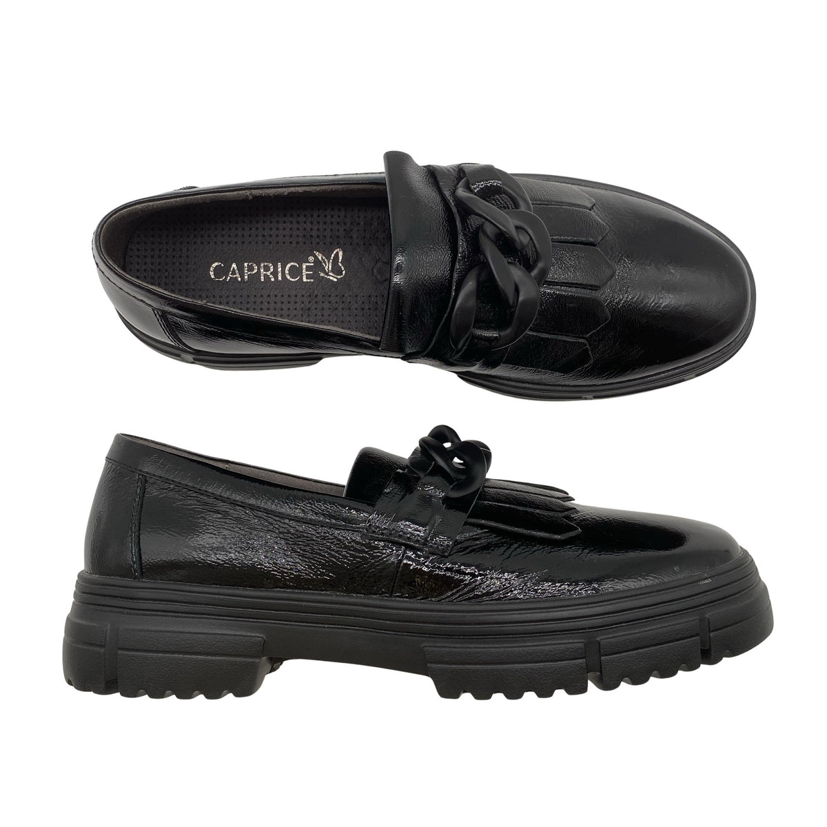 Naisten Caprice - Loaferit, koko 40 - Musta (1)
