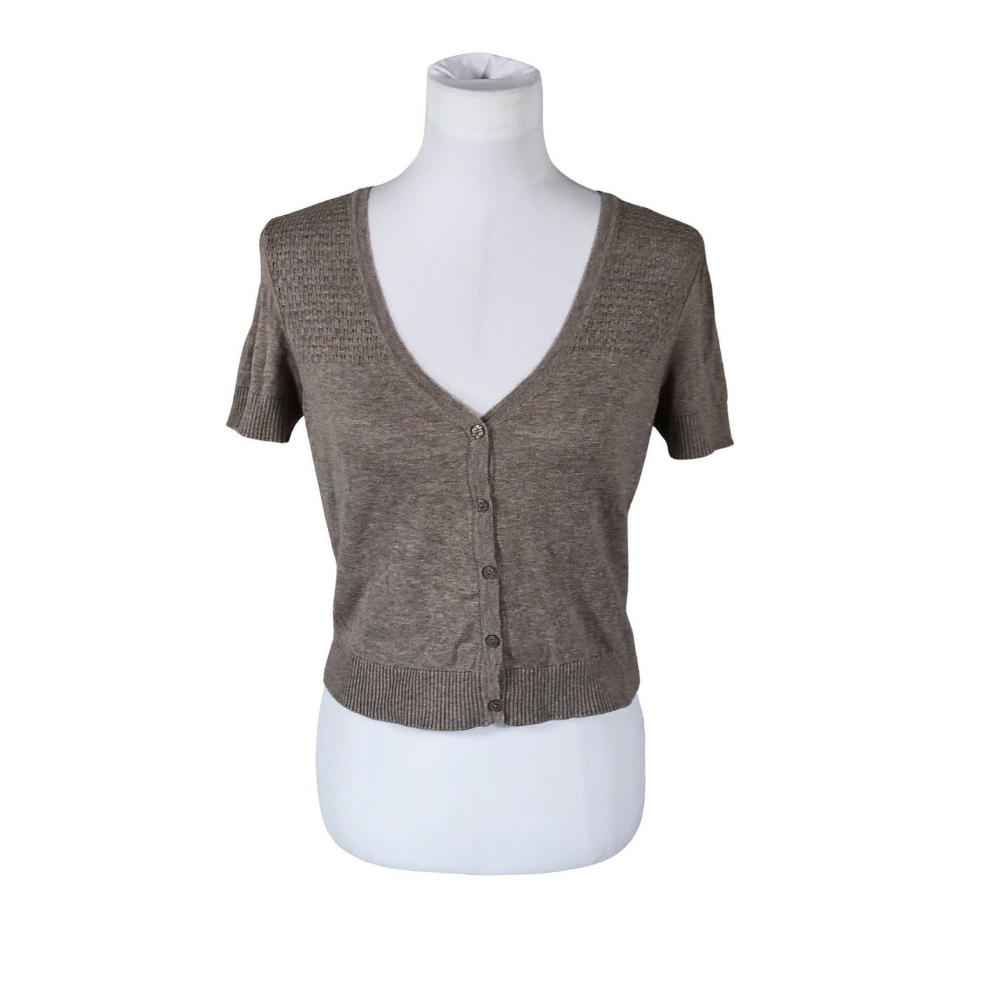 Naisten Esprit - Neuletakki, koko 38 - Beige (1)