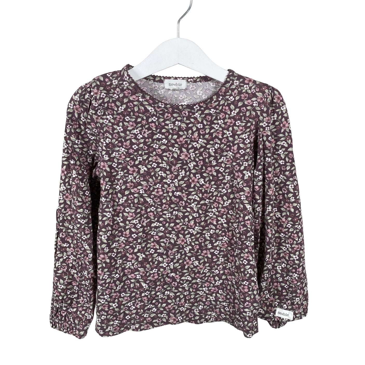 Tyttöjen Newbie - Trikoopaita, koko 110 - 116 - Violetti (1)