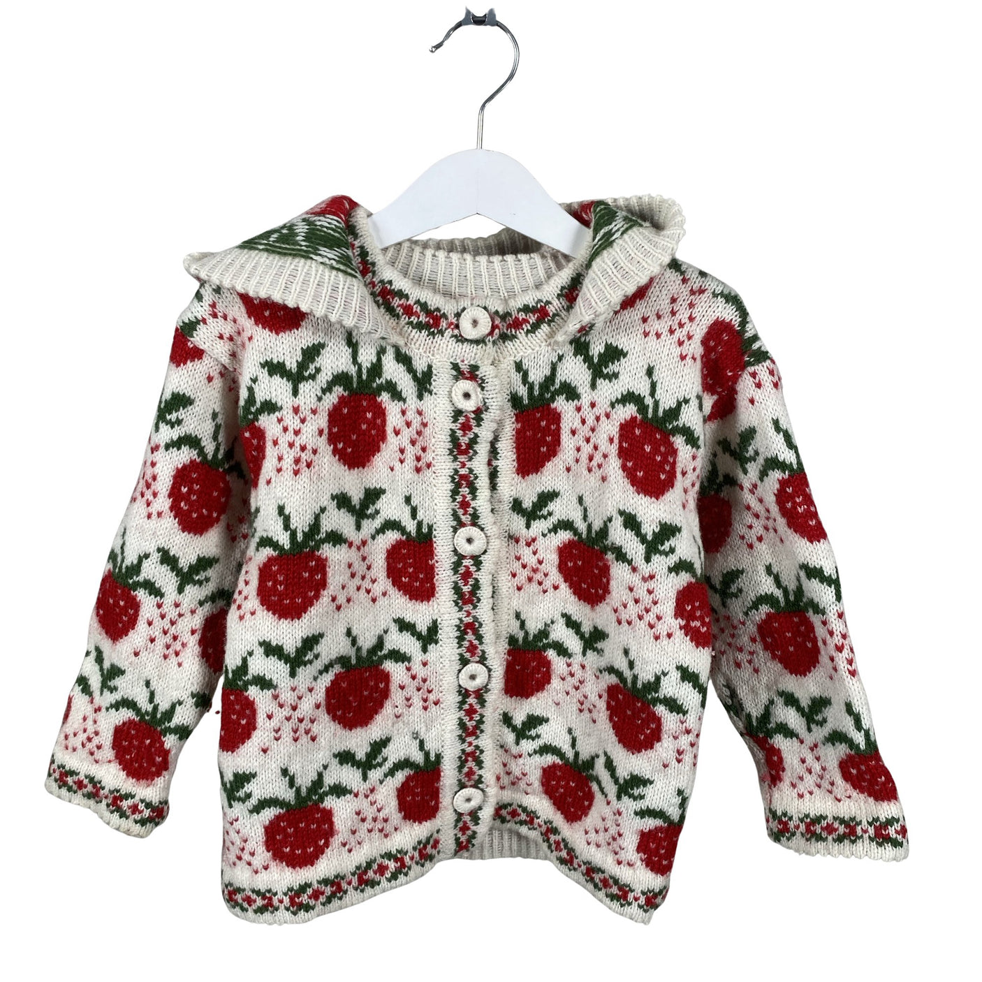 Unisex Handmade - Neuletakki, koko 116 - 122 - Valkoinen (1)