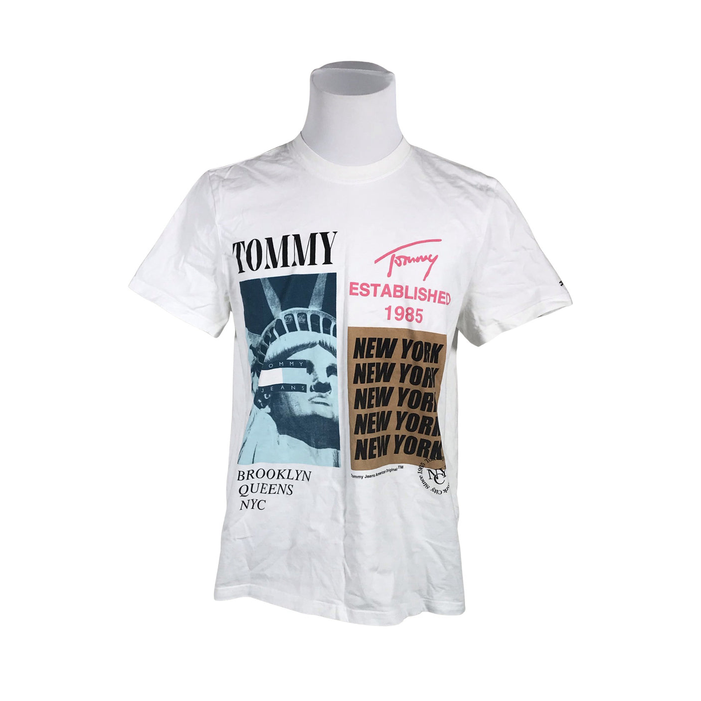 Miesten Tommy Jeans (Tommy Hilfiger) - T-paita, koko L - Valkoinen (1)