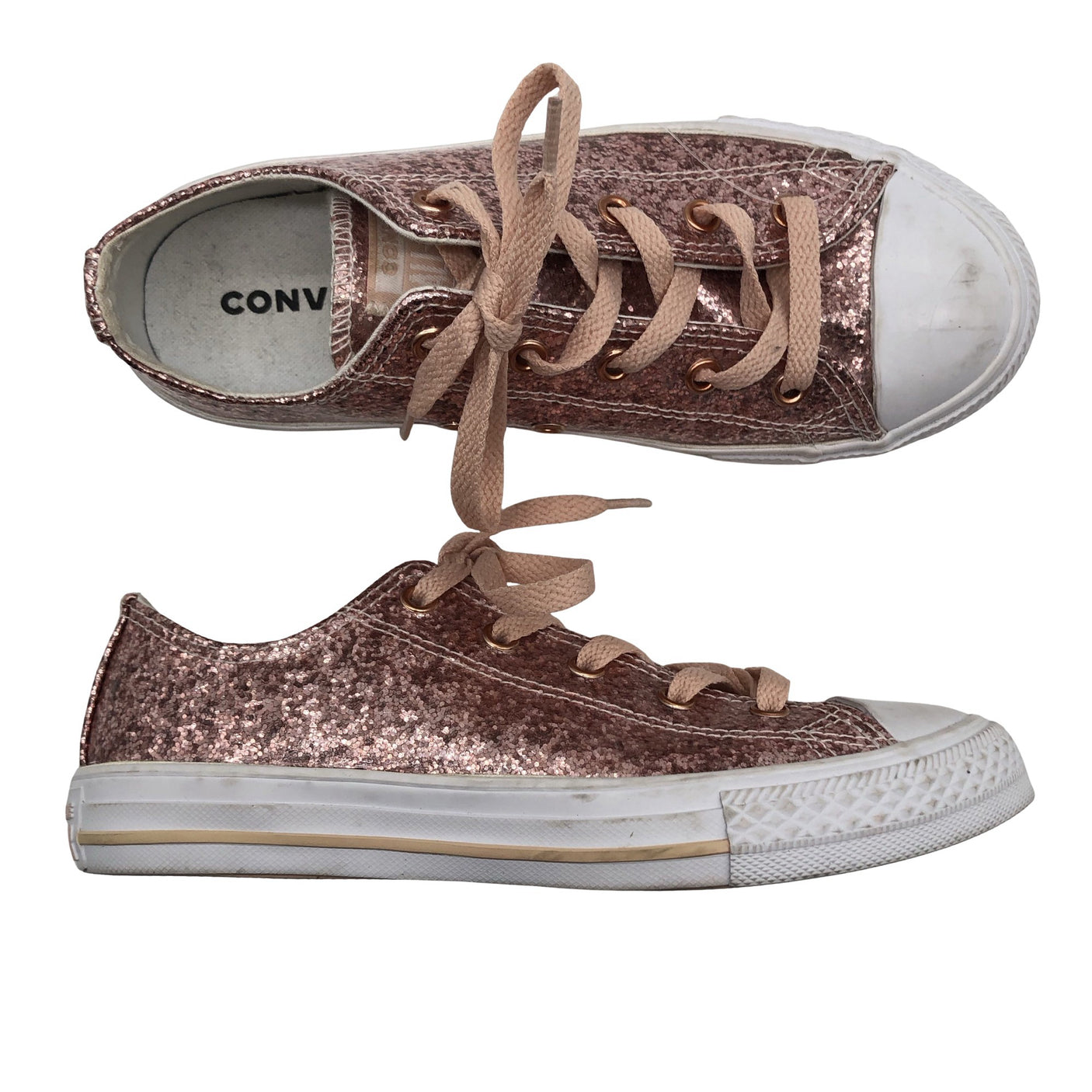 Tyttöjen Converse - Tennarit, koko 34 - Vaaleanpunainen (1)