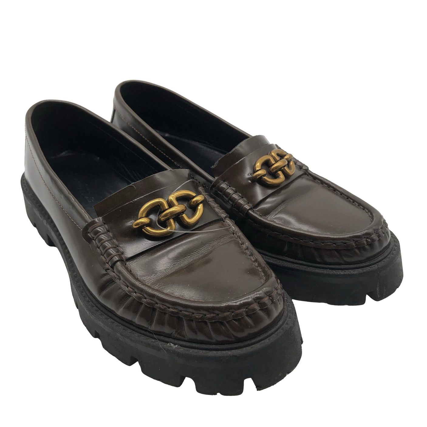 Naisten Massimo Dutti - Loaferit, koko 39 - Ruskea (2)