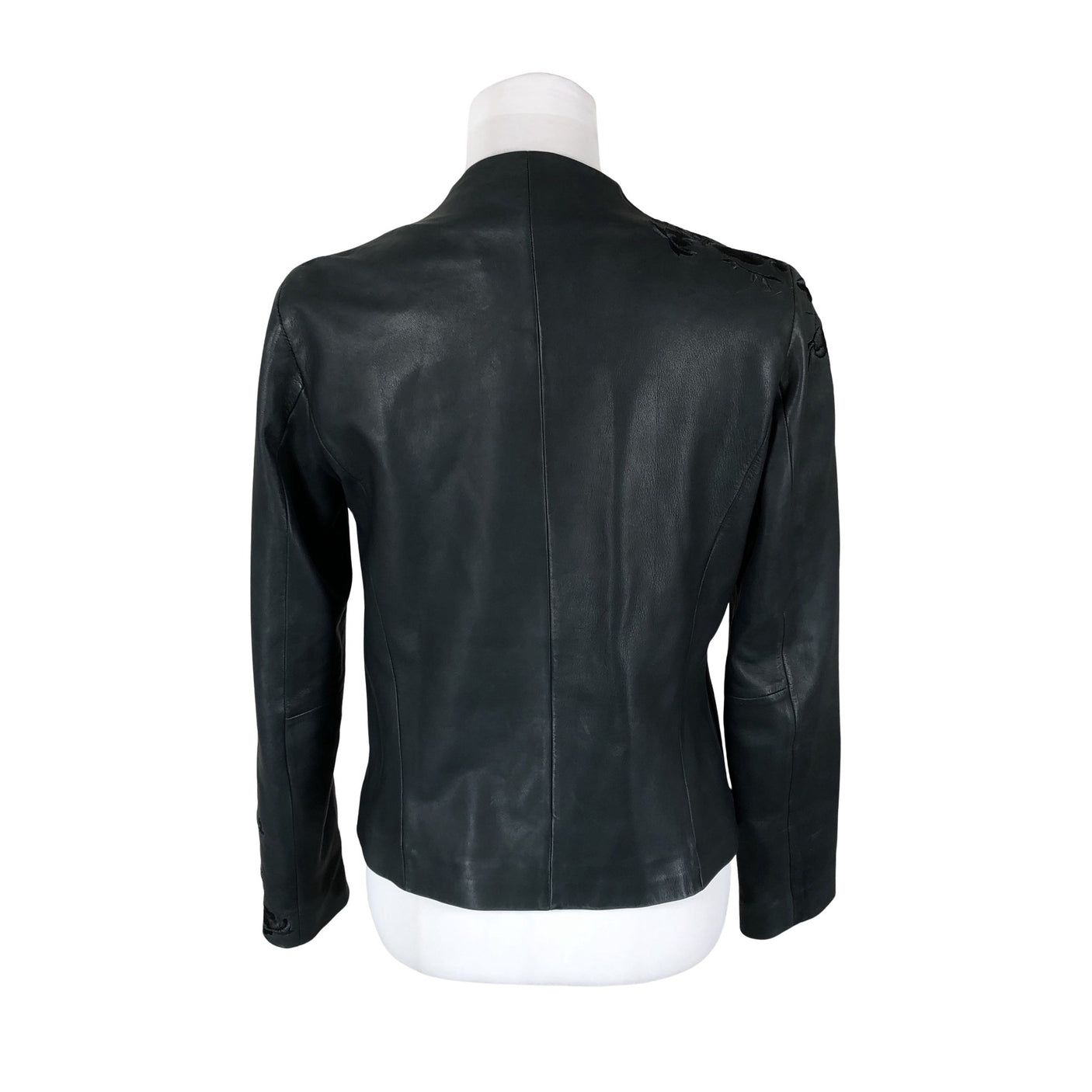 Naisten Massimo Dutti - Nahkatakki, koko 36 - Harmaa (3)