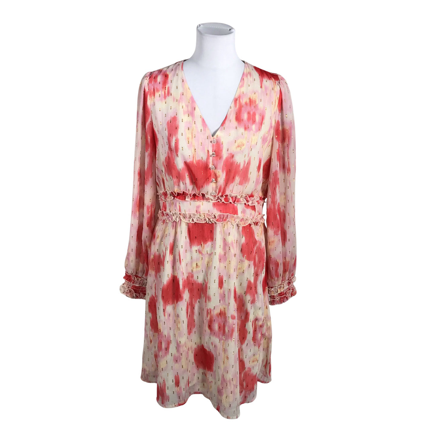 Naisten Rue de Femme - Sifonkimekko, koko 38 - Vaaleanpunainen (1)