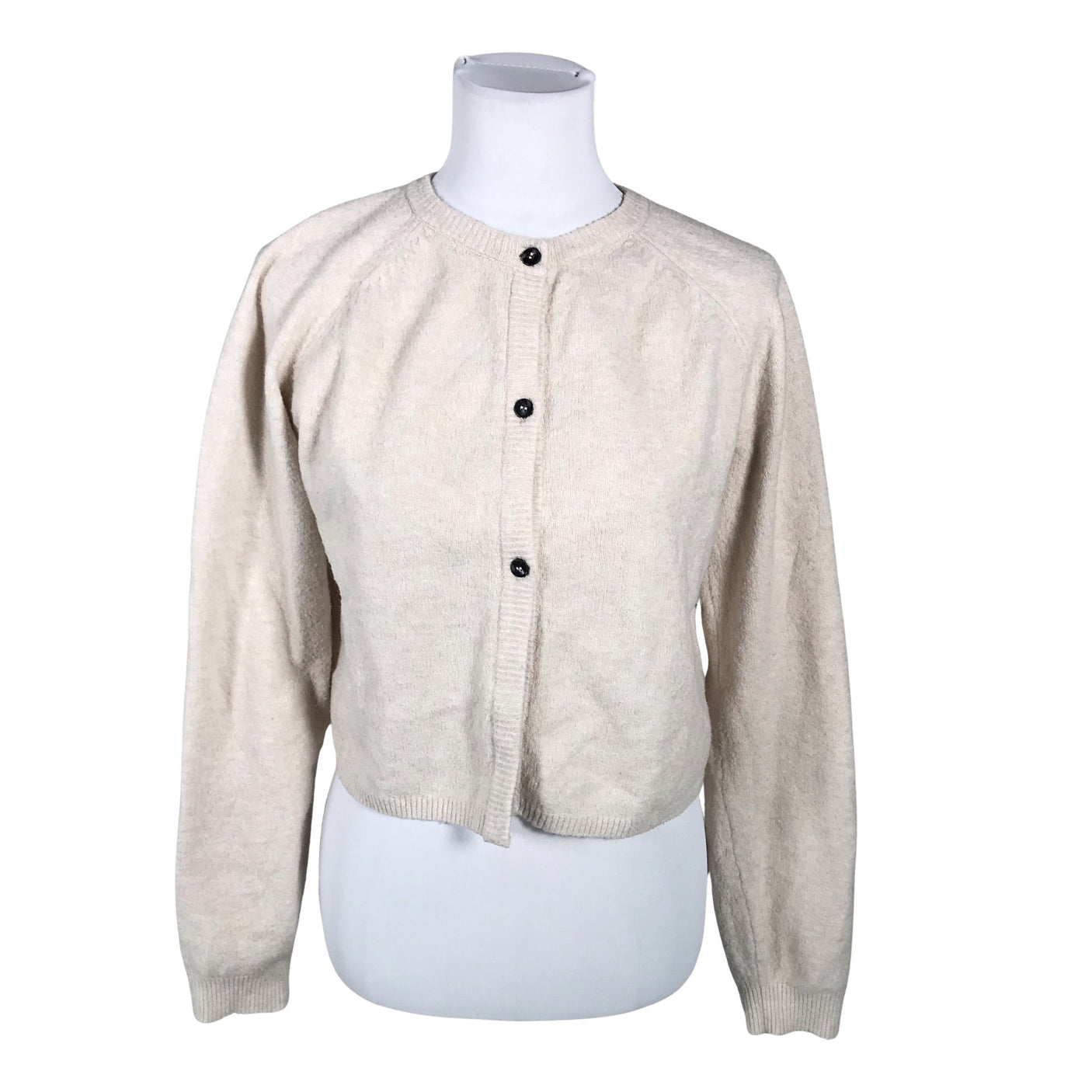 Naisten Lindex - Neuletakki, koko 38 - Beige (1)