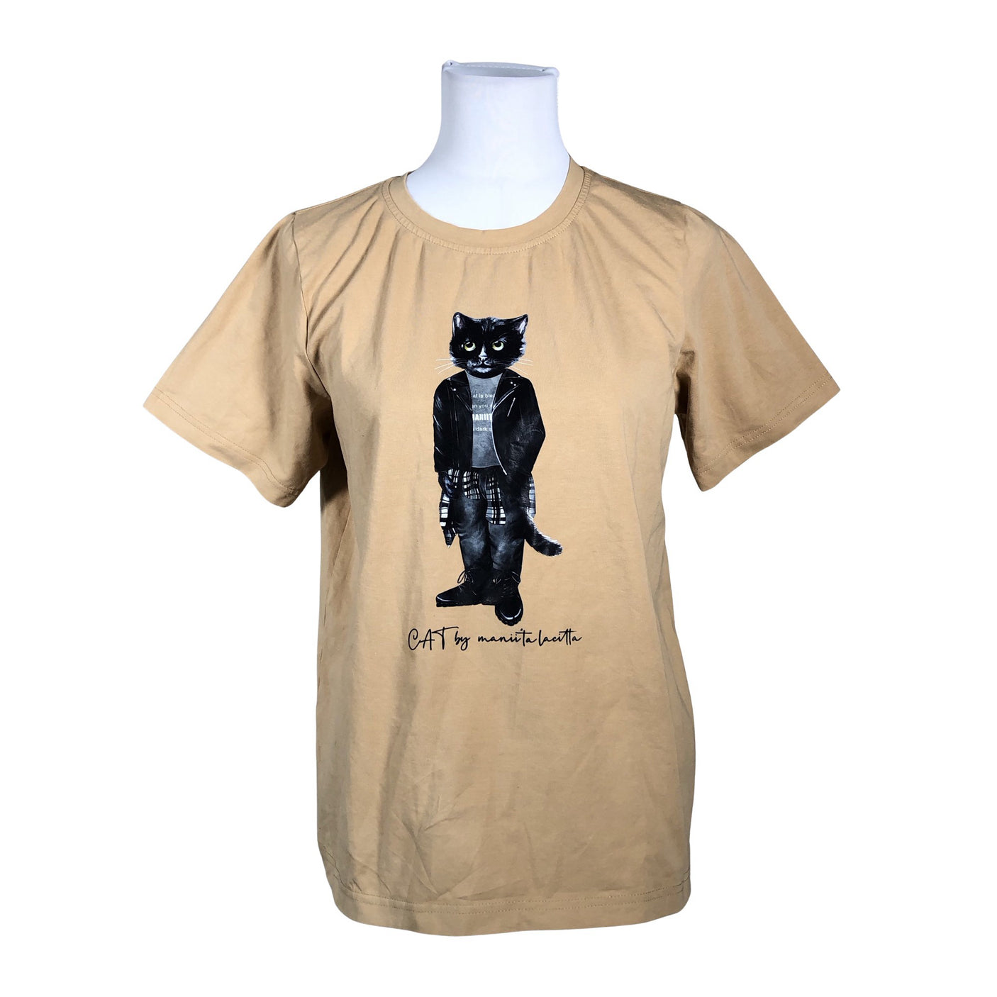Naisten CAT By Manii'ta Lacitta - T-paita, koko 40 - Beige (1)