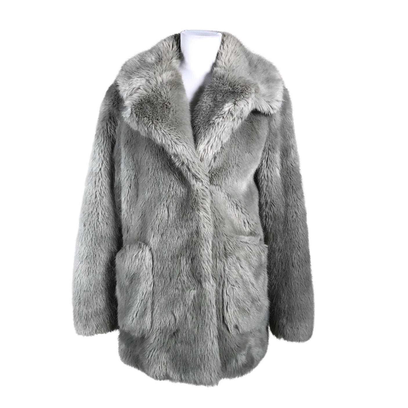 Naisten Topshop - Tekoturkistakki, koko 36 - Harmaa (1)