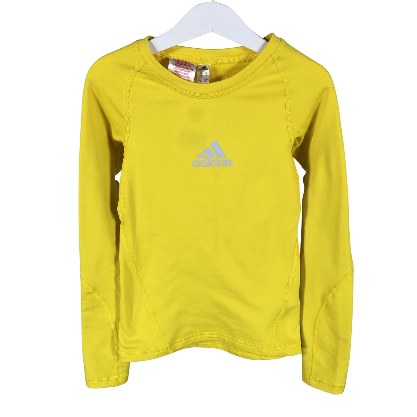 Tyttöjen Adidas - Urheilupaita, pitkät hihat, koko 122 - 128 - Keltainen (1)