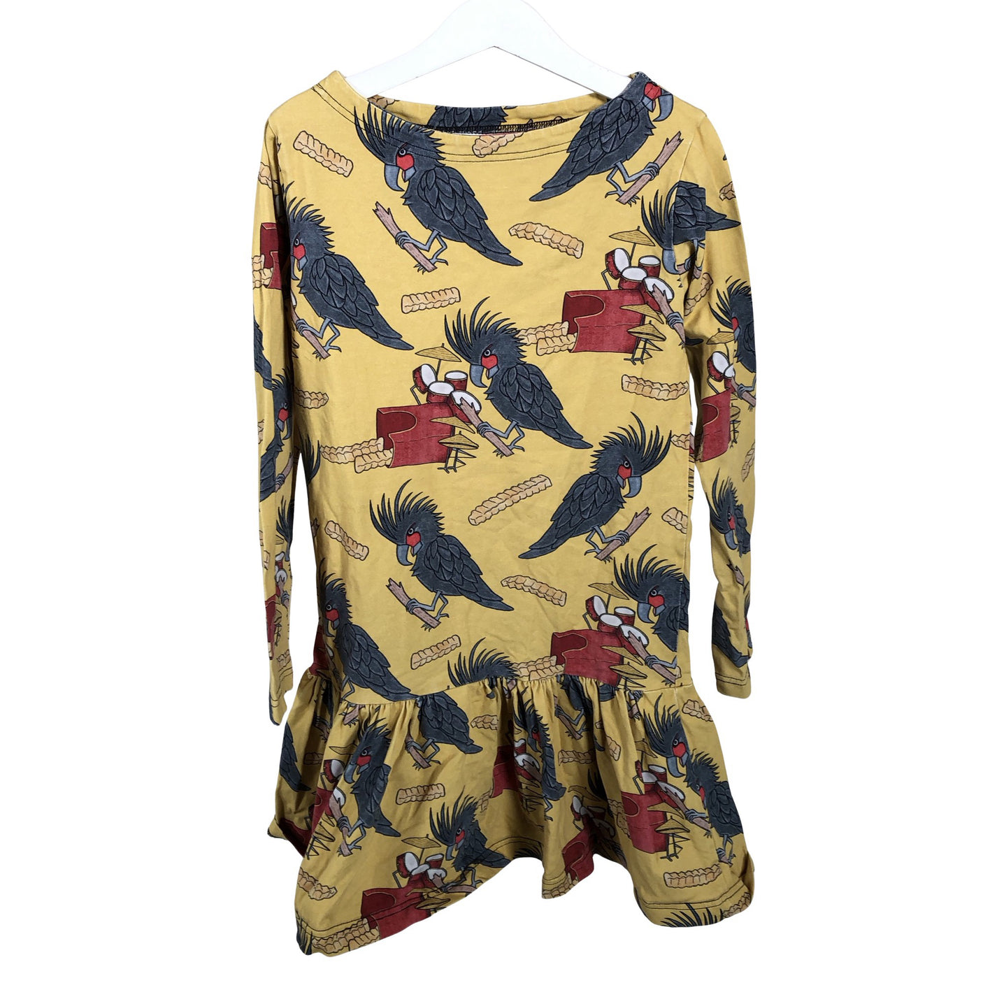 Tyttöjen Handmade - Trikoomekko, koko 128 - 134 - Oranssi (1)