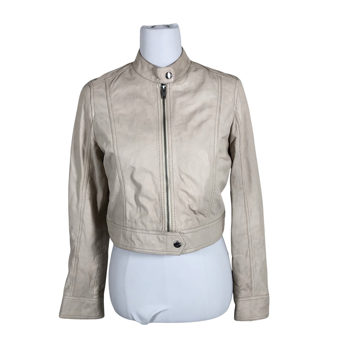 Naisten ROCKANDBLUE - Nahkatakki, koko 40 - Beige (1)