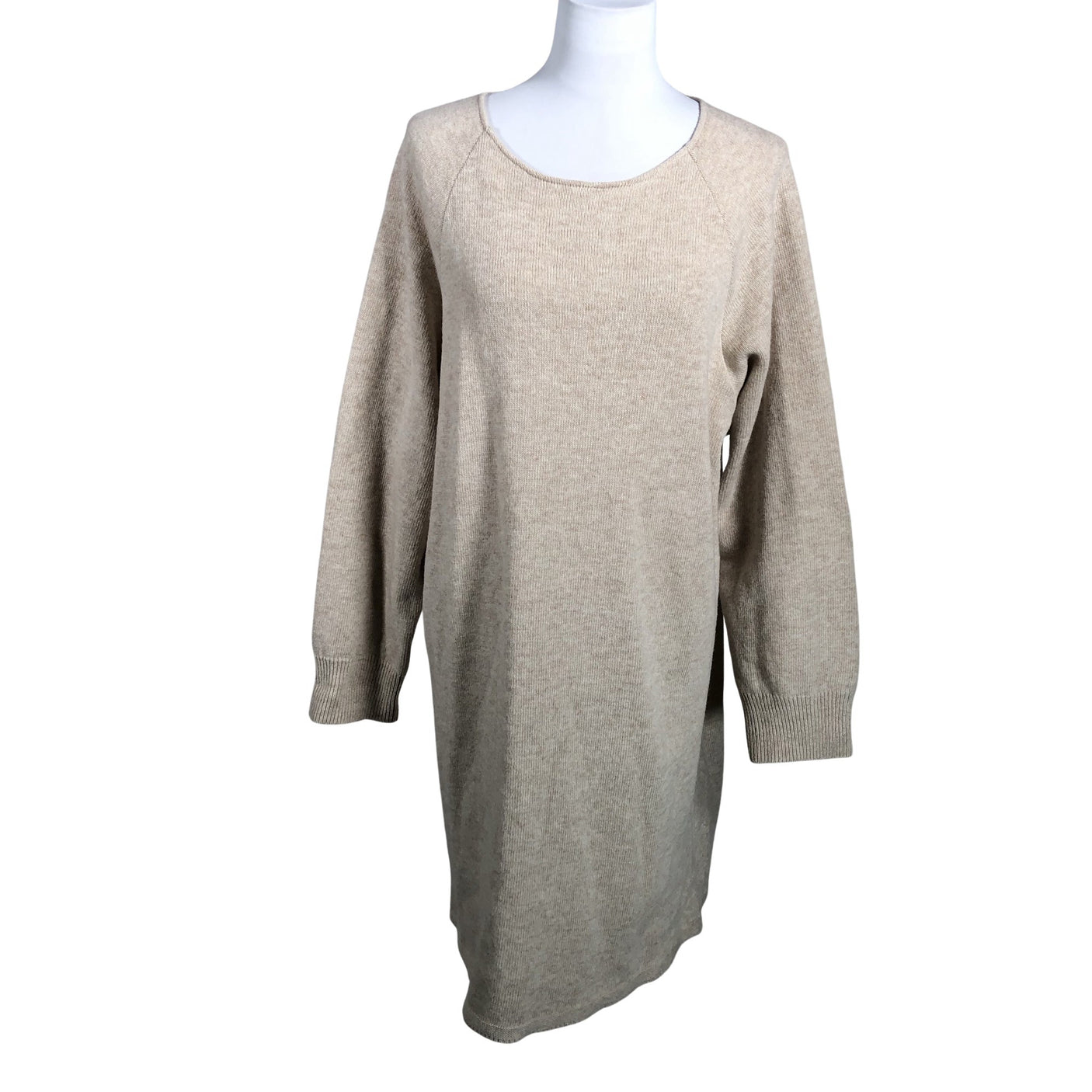 Naisten Muotikuu - Neulemekko, koko 40 - Beige (1)