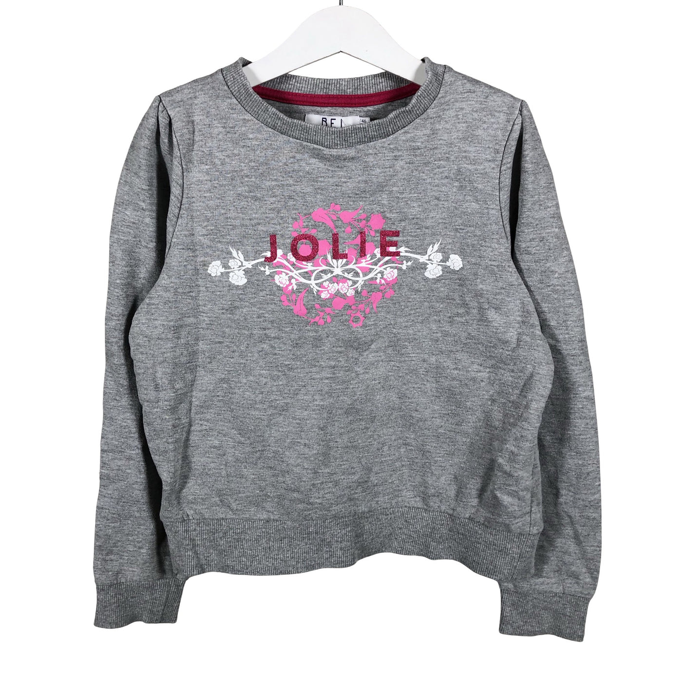 Tyttöjen Bel - Collegepaita, koko 146 - 152 - Harmaa (1)