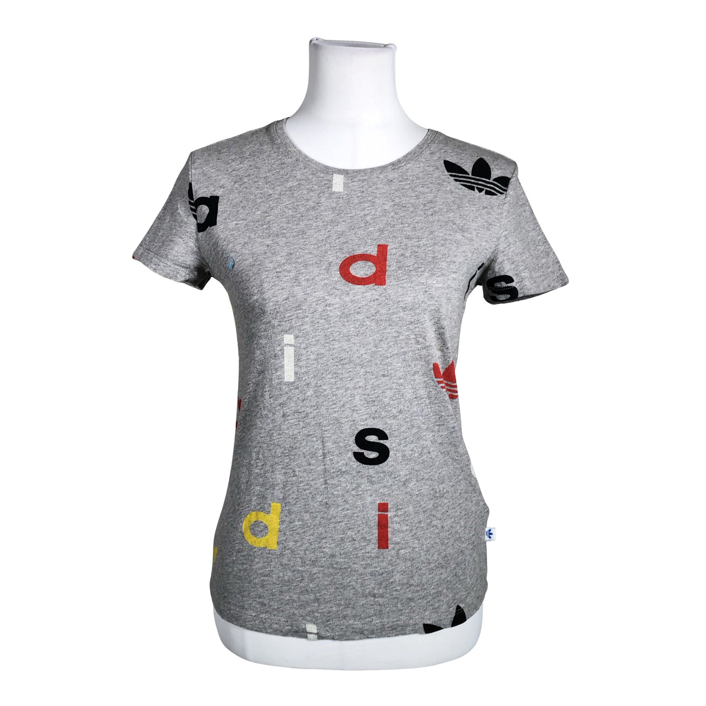 Naisten Adidas - T-paita, koko 34 - Harmaa (1)