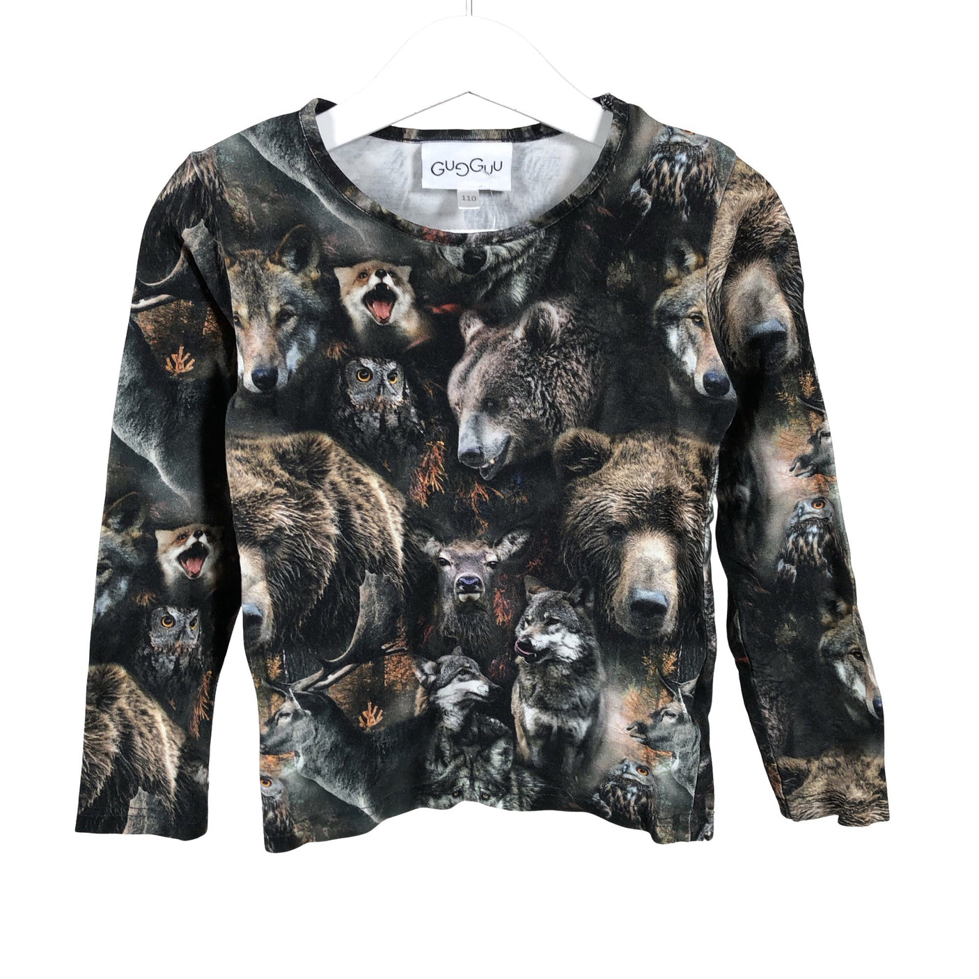 Unisex Gugguu - Trikoopaita, koko 104 - 110 - Harmaa (1)