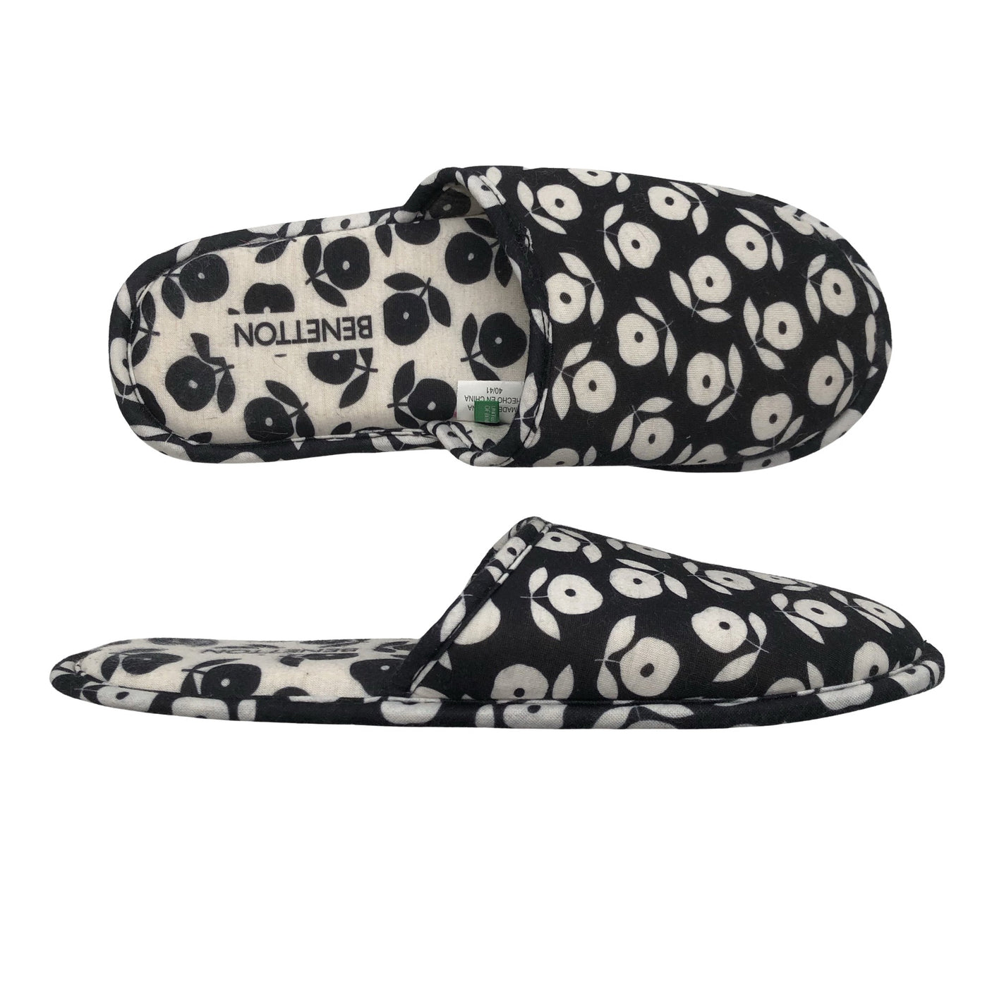 Naisten Benetton - Sisätossut, koko 40 - Musta (1)