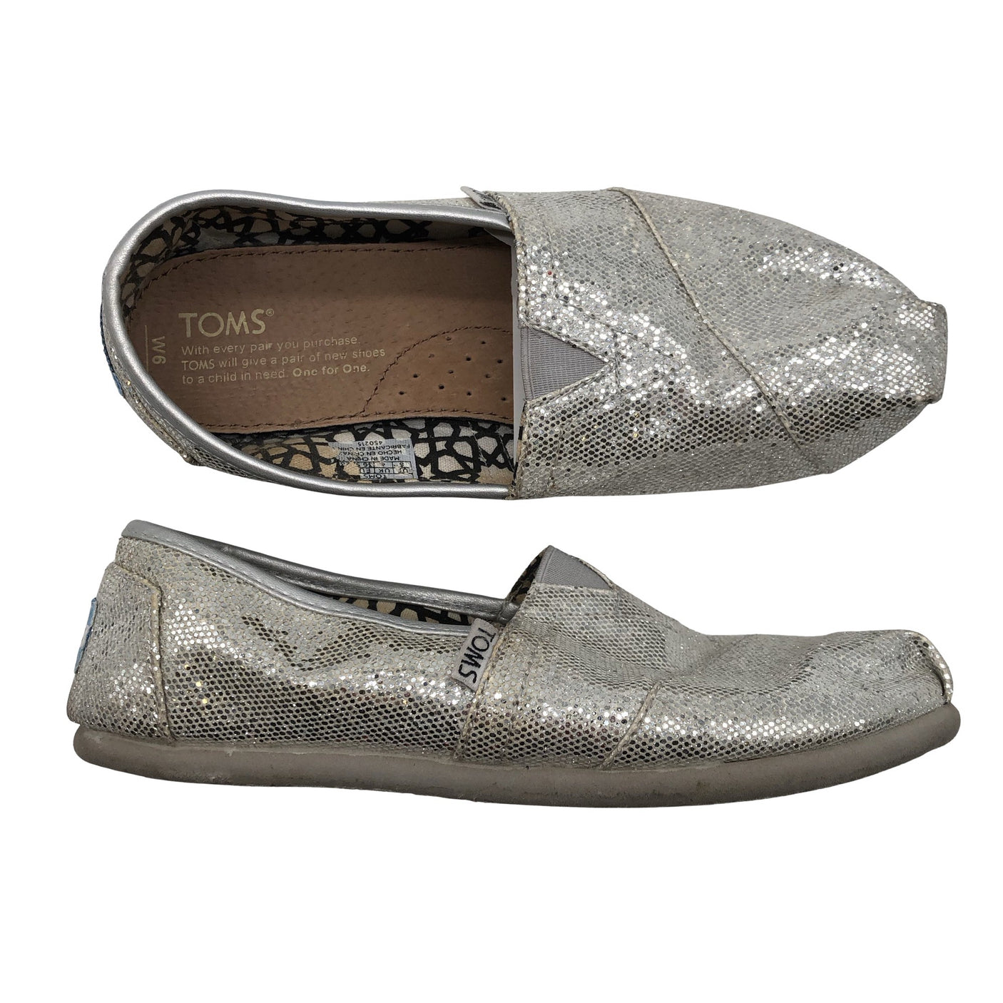 Naisten Toms - Loaferit, koko 36 - Hopea (1)