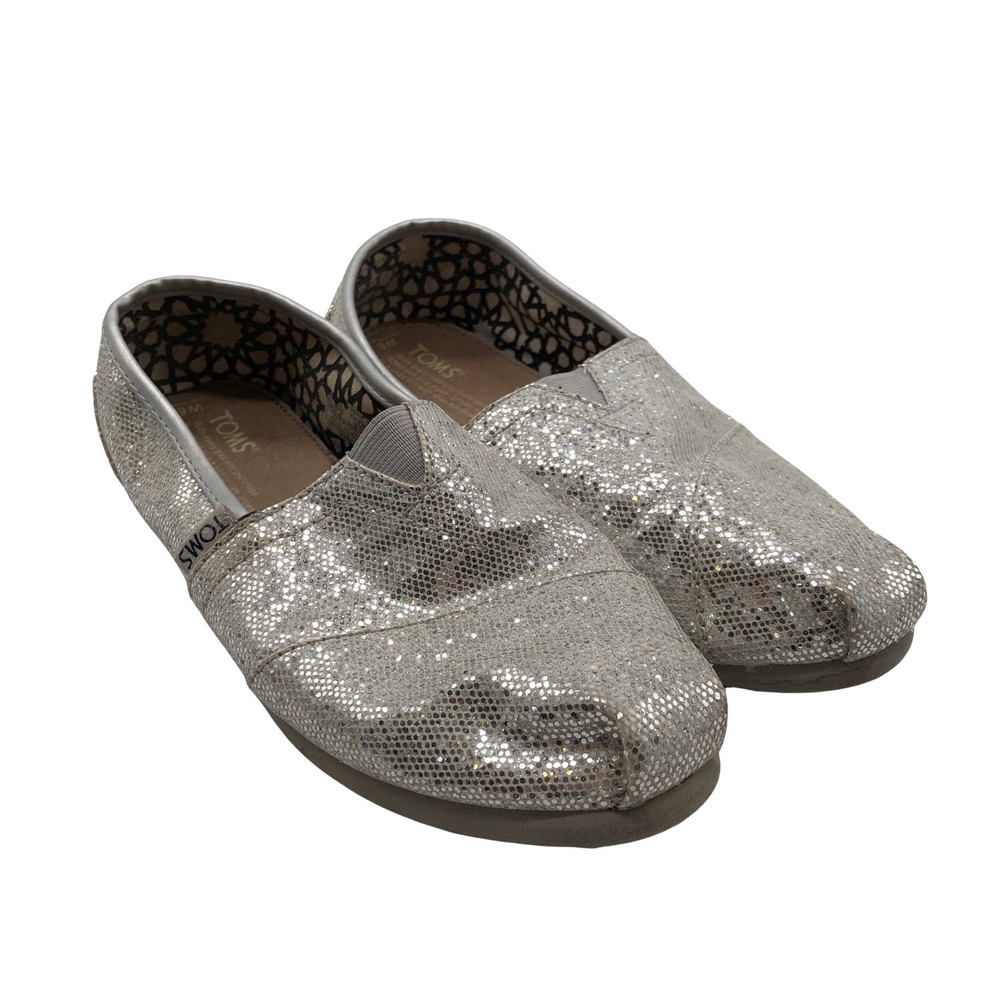 Naisten Toms - Loaferit, koko 36 - Hopea (2)