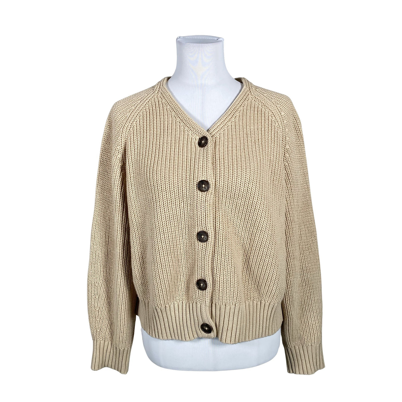 Naisten Repeat - Neuletakki, koko 38 - Beige (1)