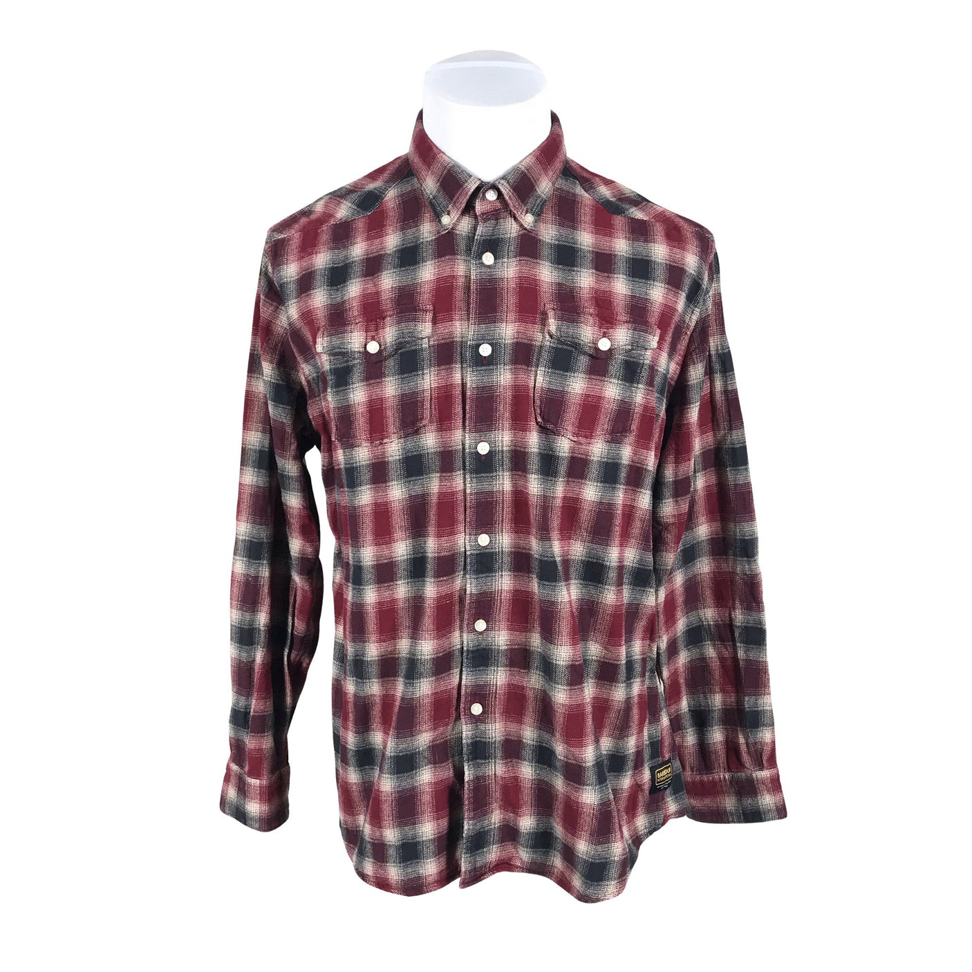 Miesten Barbour - Flanellipaita, koko XL - Viininpunainen (1)