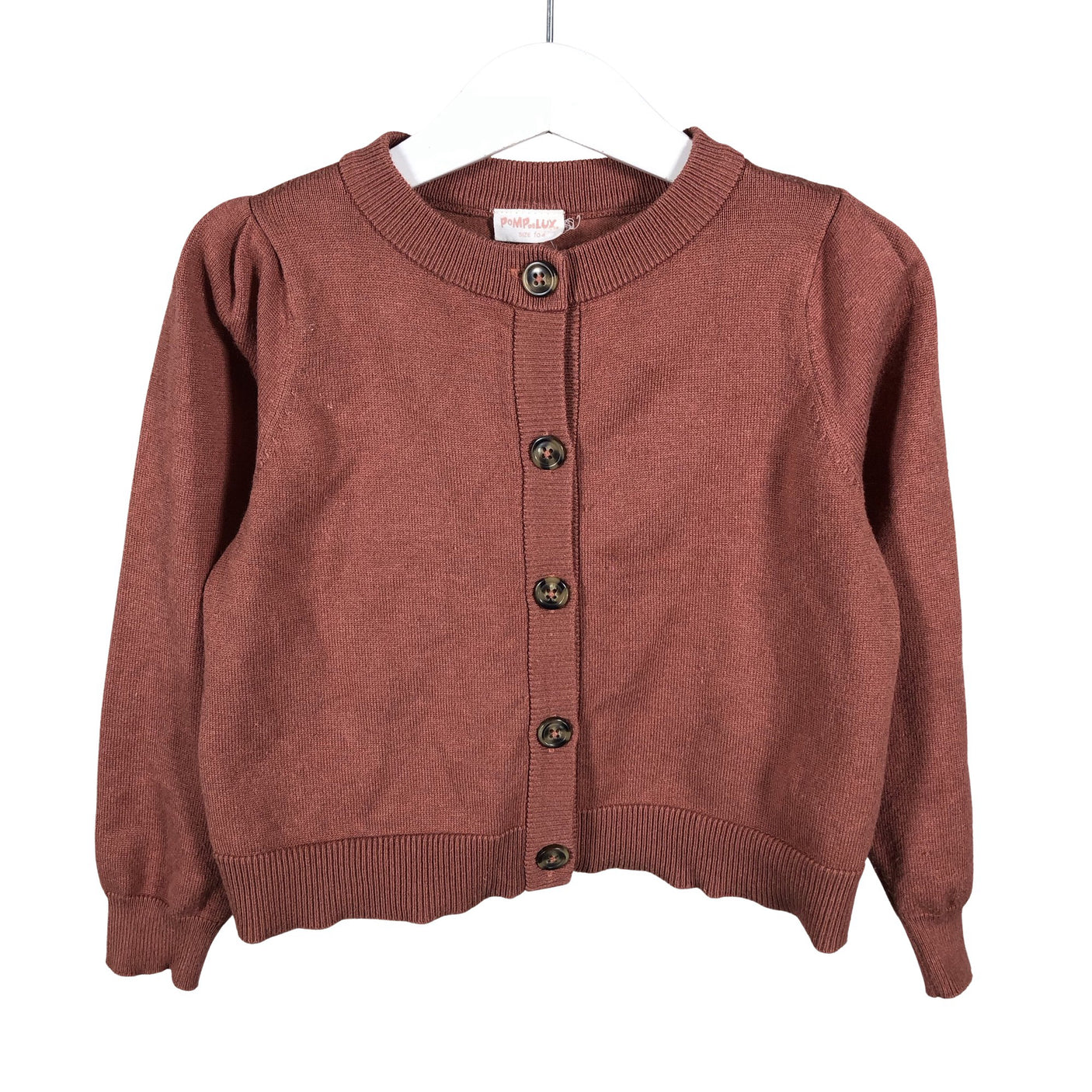 Tyttöjen POMPdeLUX - Neulepaita, koko 98 - 104 - Vaaleanpunainen (1)