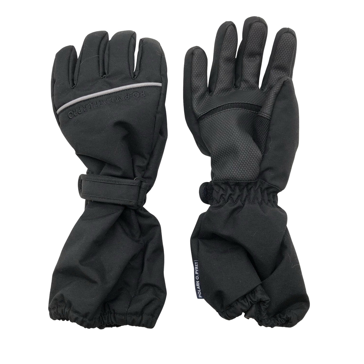 Unisex Polarn O. Pyret - Talvihanskat, koko 5 - 8 vuotta - Musta (1)