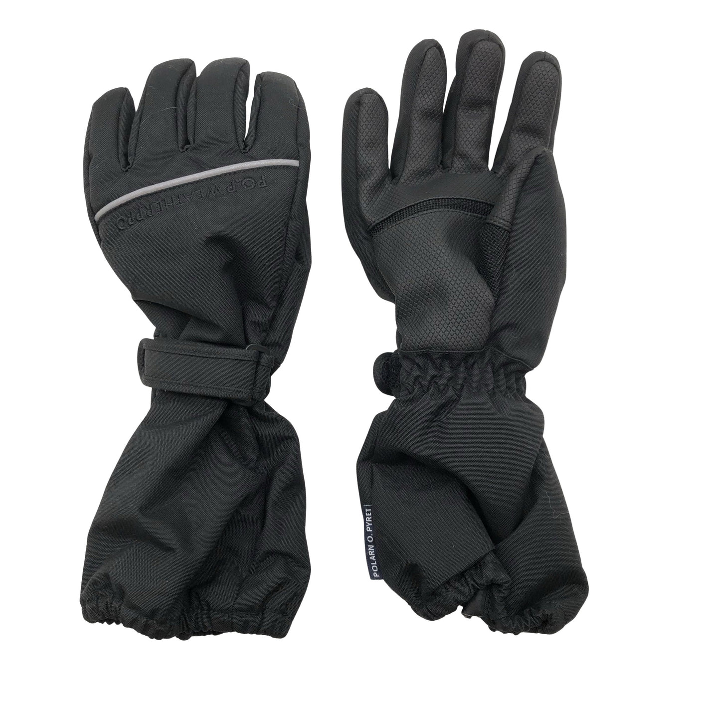 Unisex Polarn O. Pyret - Talvihanskat, koko 5 - 8 vuotta - Musta (2)