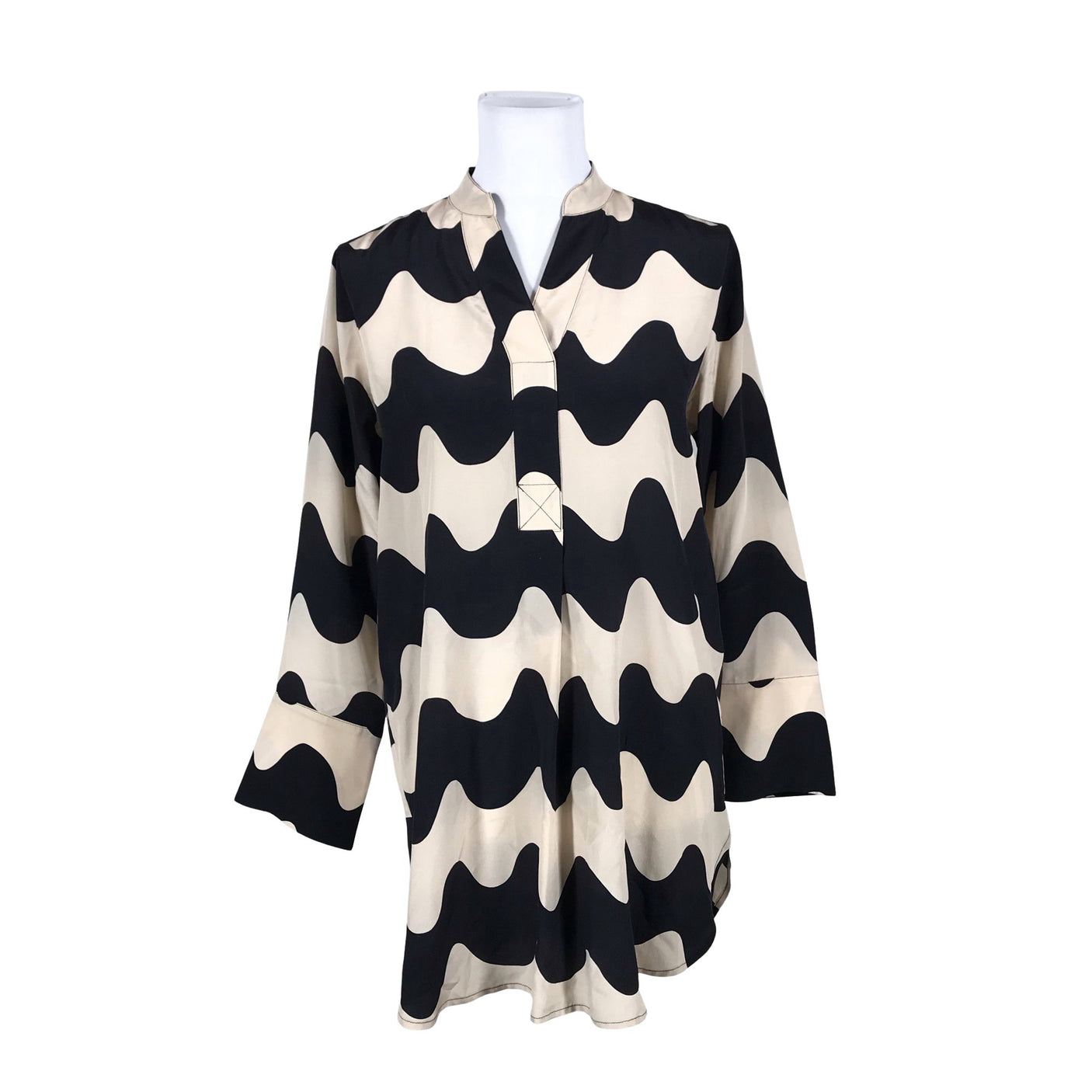 Naisten Marimekko - Sifonkitunika, koko 36 - Beige (1)