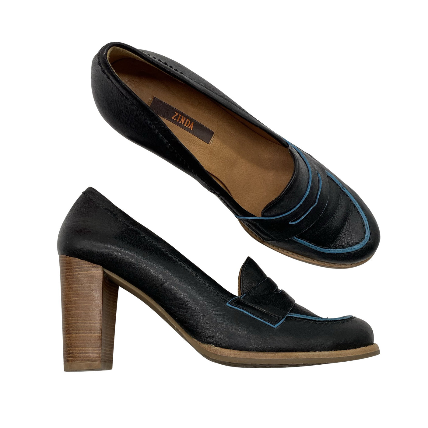 Naisten Zinda - Korkokengät, koko 38 - Musta (1)