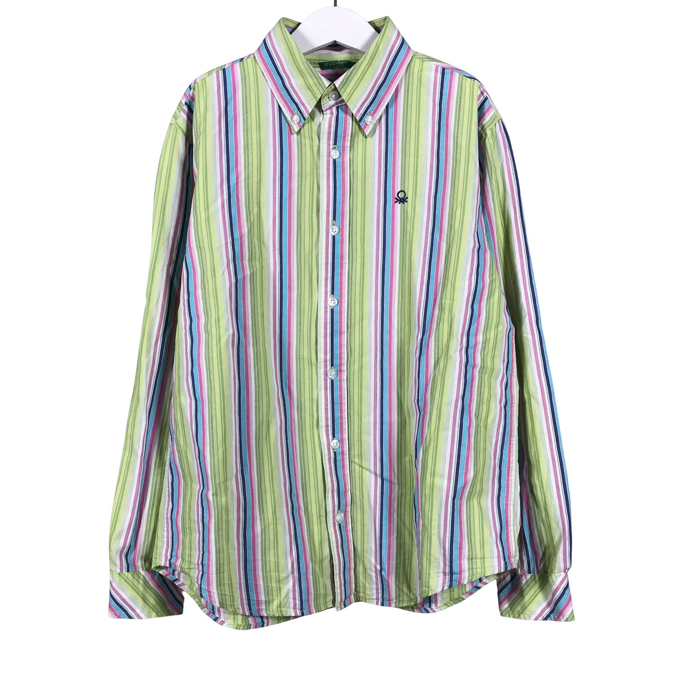 Poikien Benetton - Kauluspaita, koko 134 - 140 - Vihreä (1)