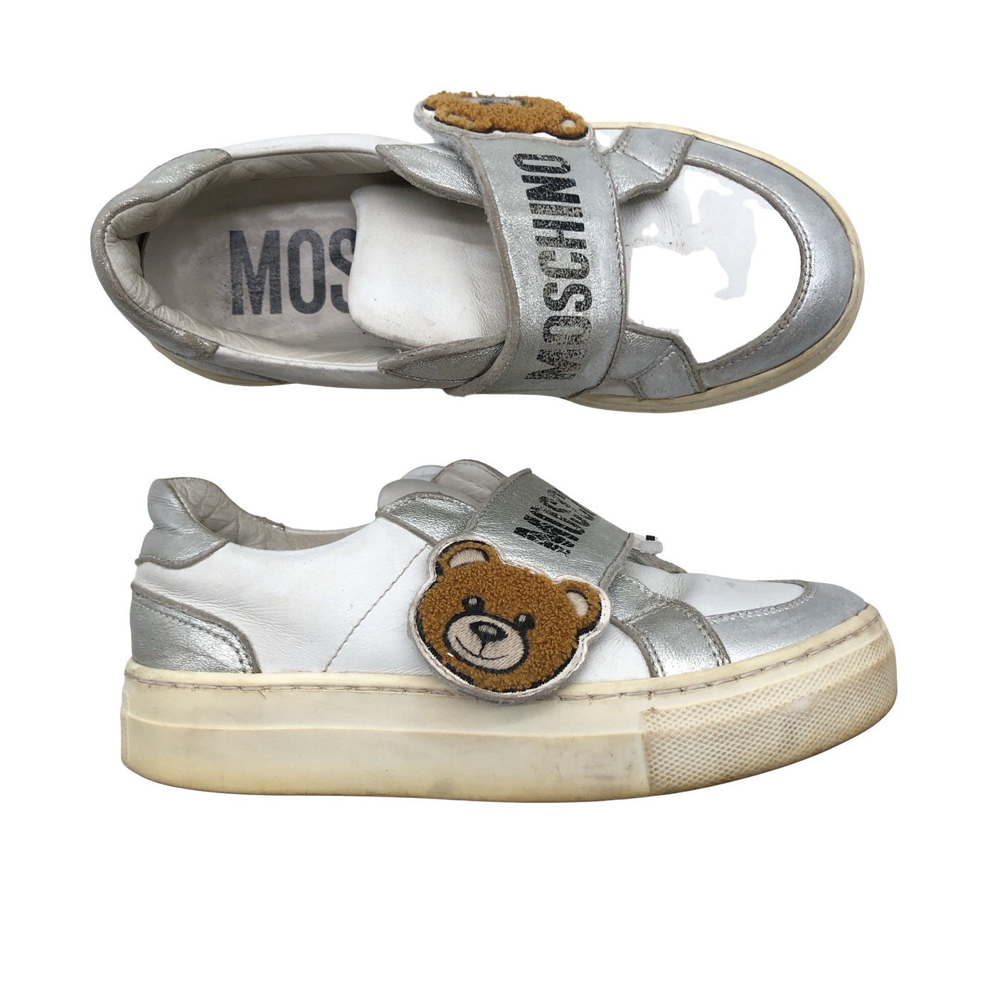 Unisex Moschino Teen - Tennarit, koko 32 - Hopea (1)