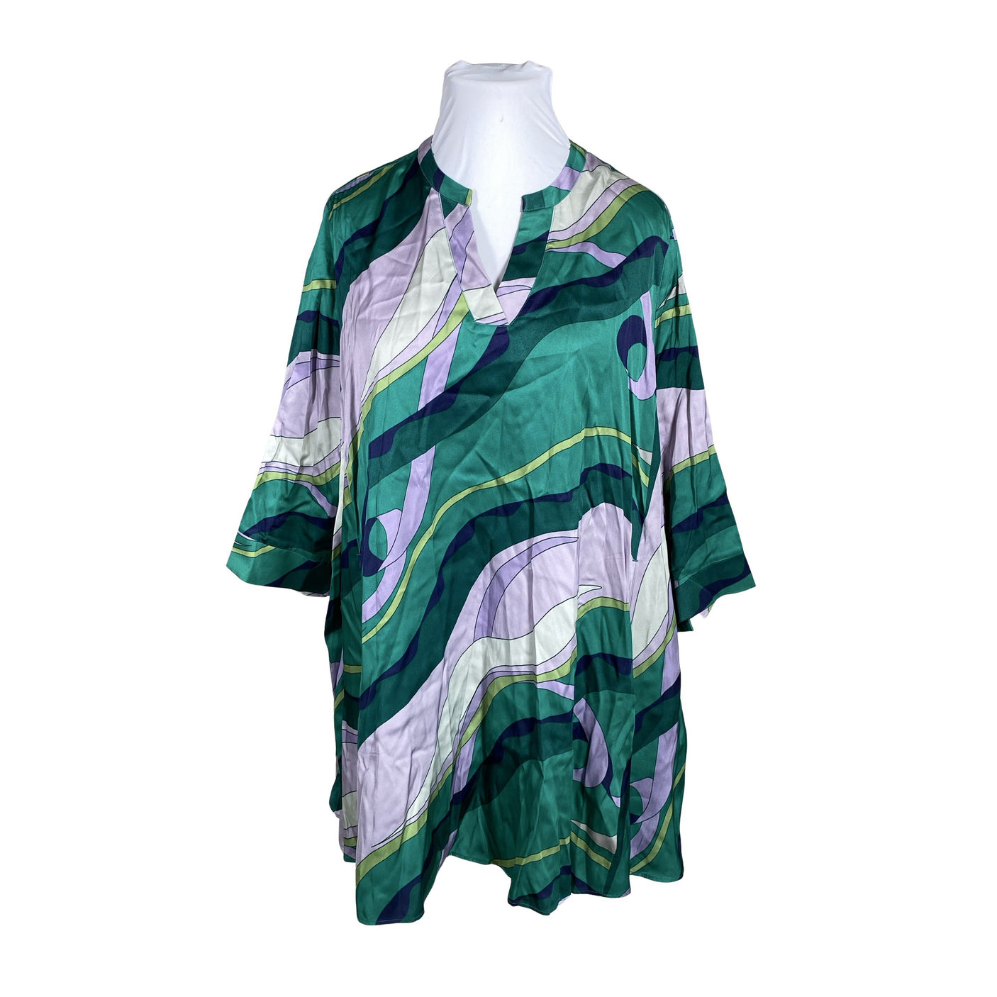 Naisten Ulla Popken - Kangastunika, koko 54 - Vihreä (1)