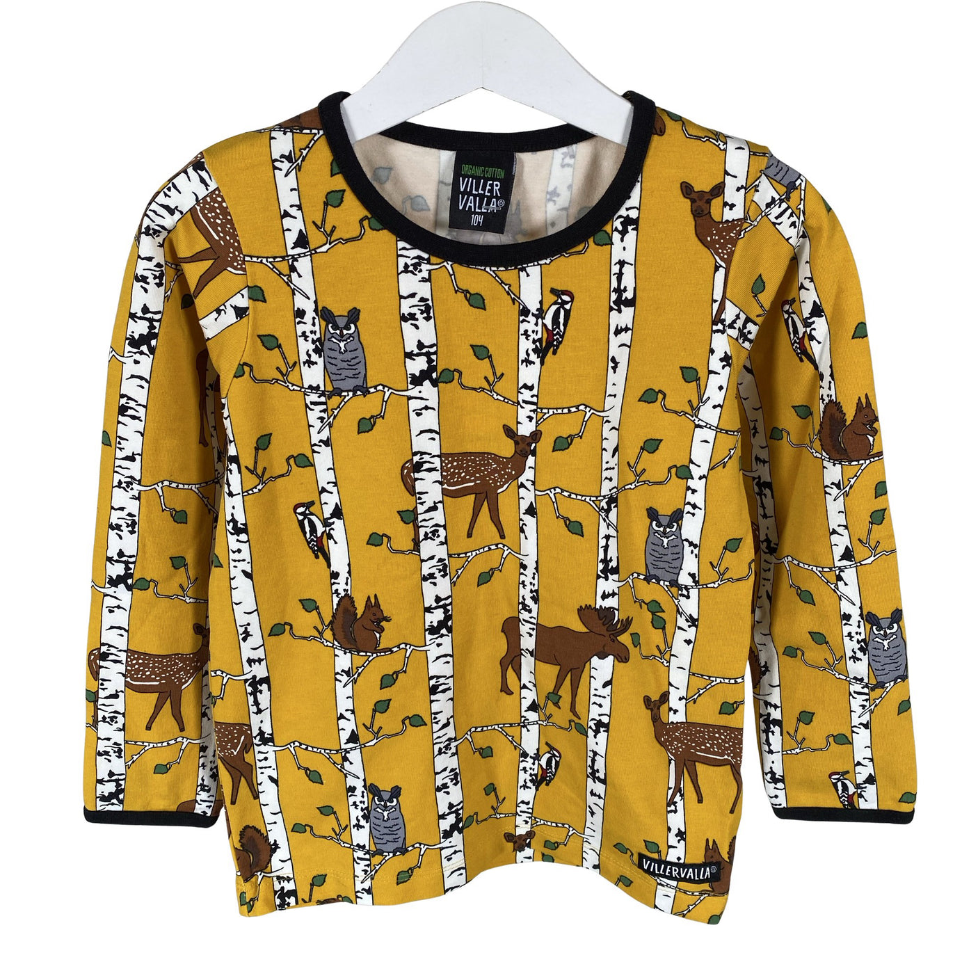 Unisex Villervalla - Trikoopaita, koko 98 - 104 - Keltainen (1)