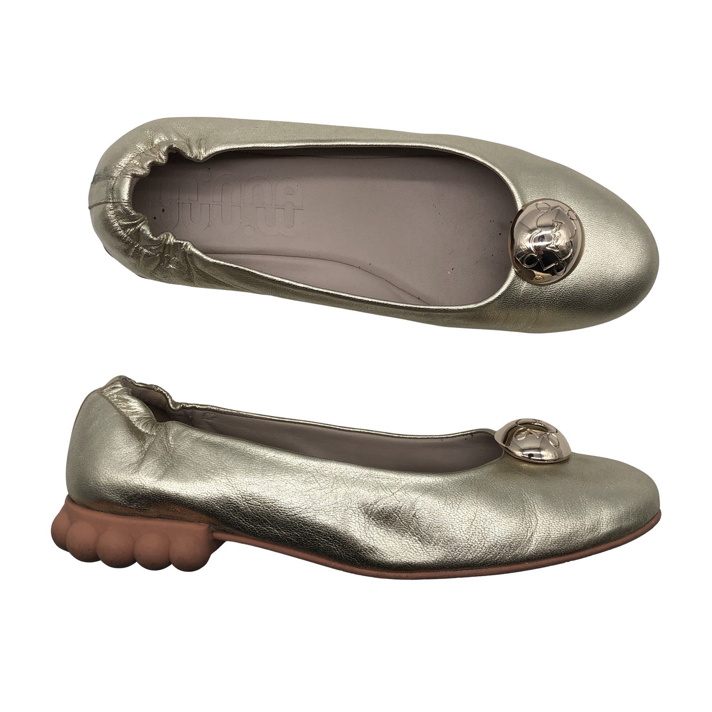 Naisten MINNA MINNA by Minna Parikka - Ballerinat, koko 40 - Kulta (2)